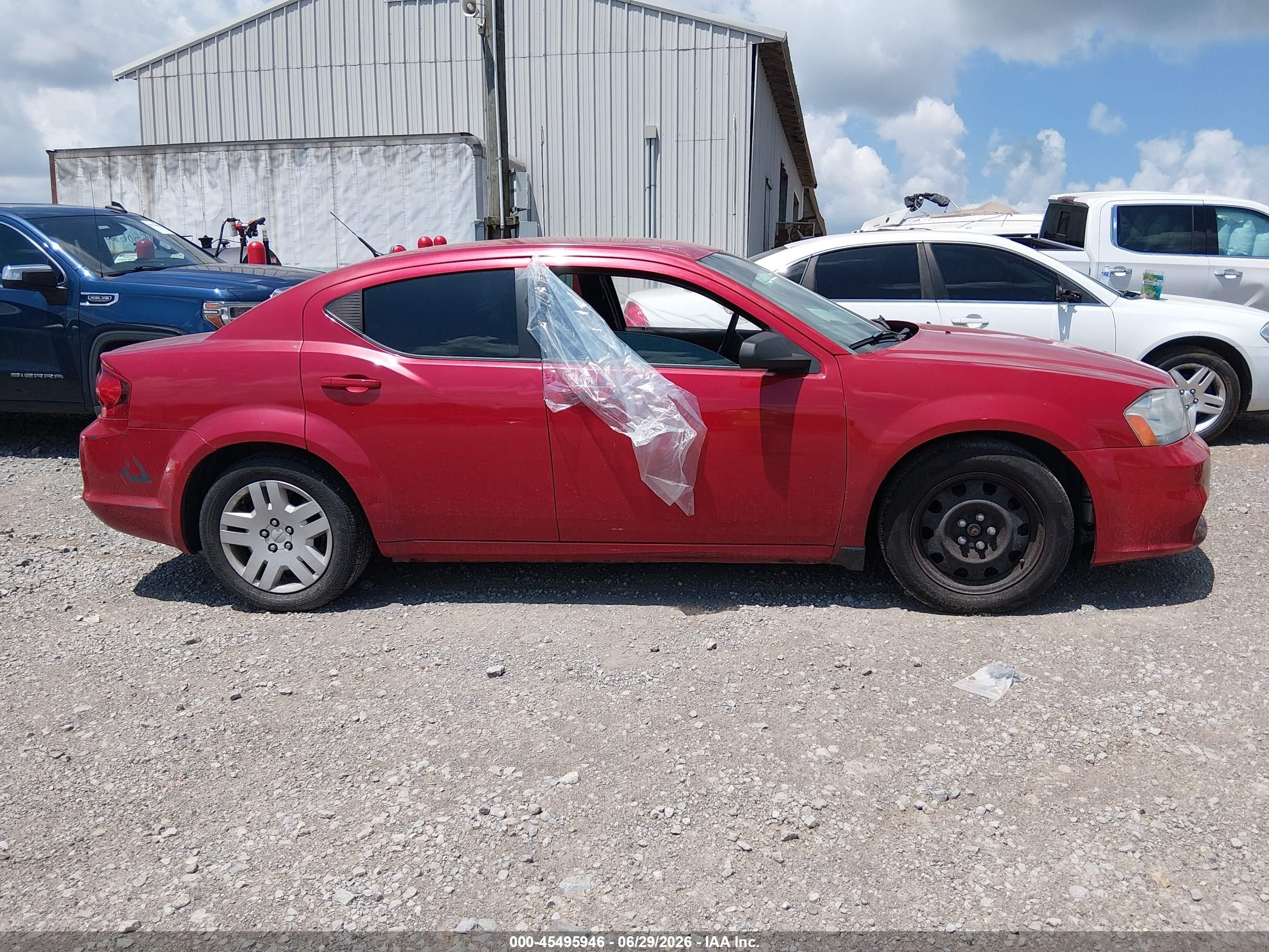 2012 Dodge Avenger Se Red vin: 1C3CDZAB2CN331499