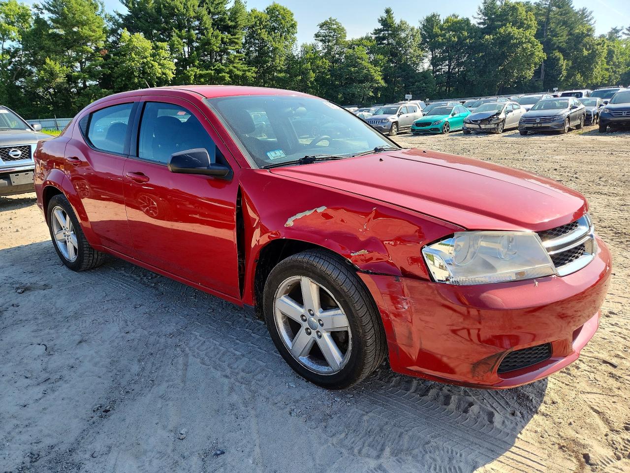 2013 Dodge Avenger Se Red vin: 1C3CDZAB2DN536399