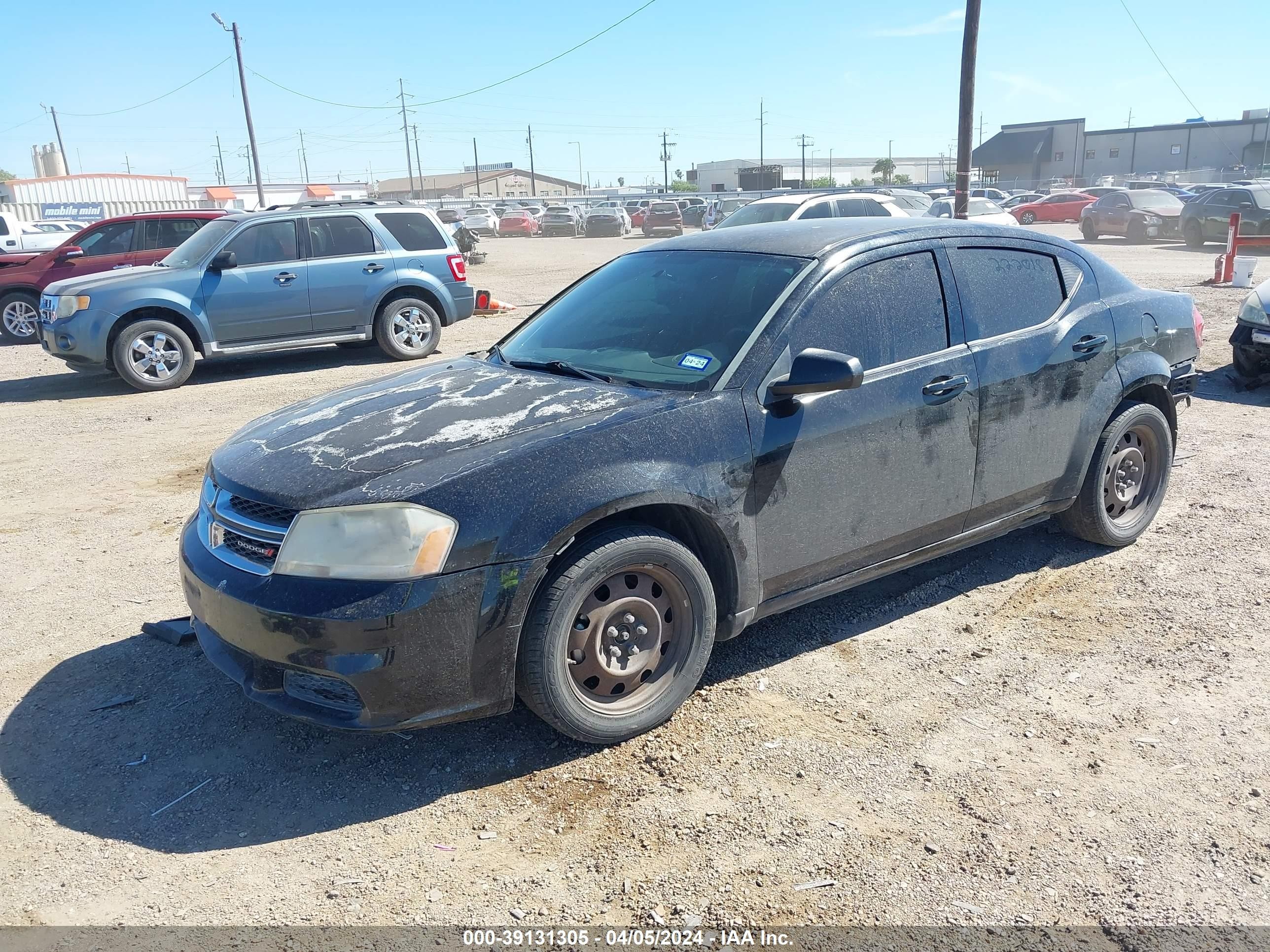 2013 Dodge Avenger Se Black vin: 1C3CDZAB2DN548083