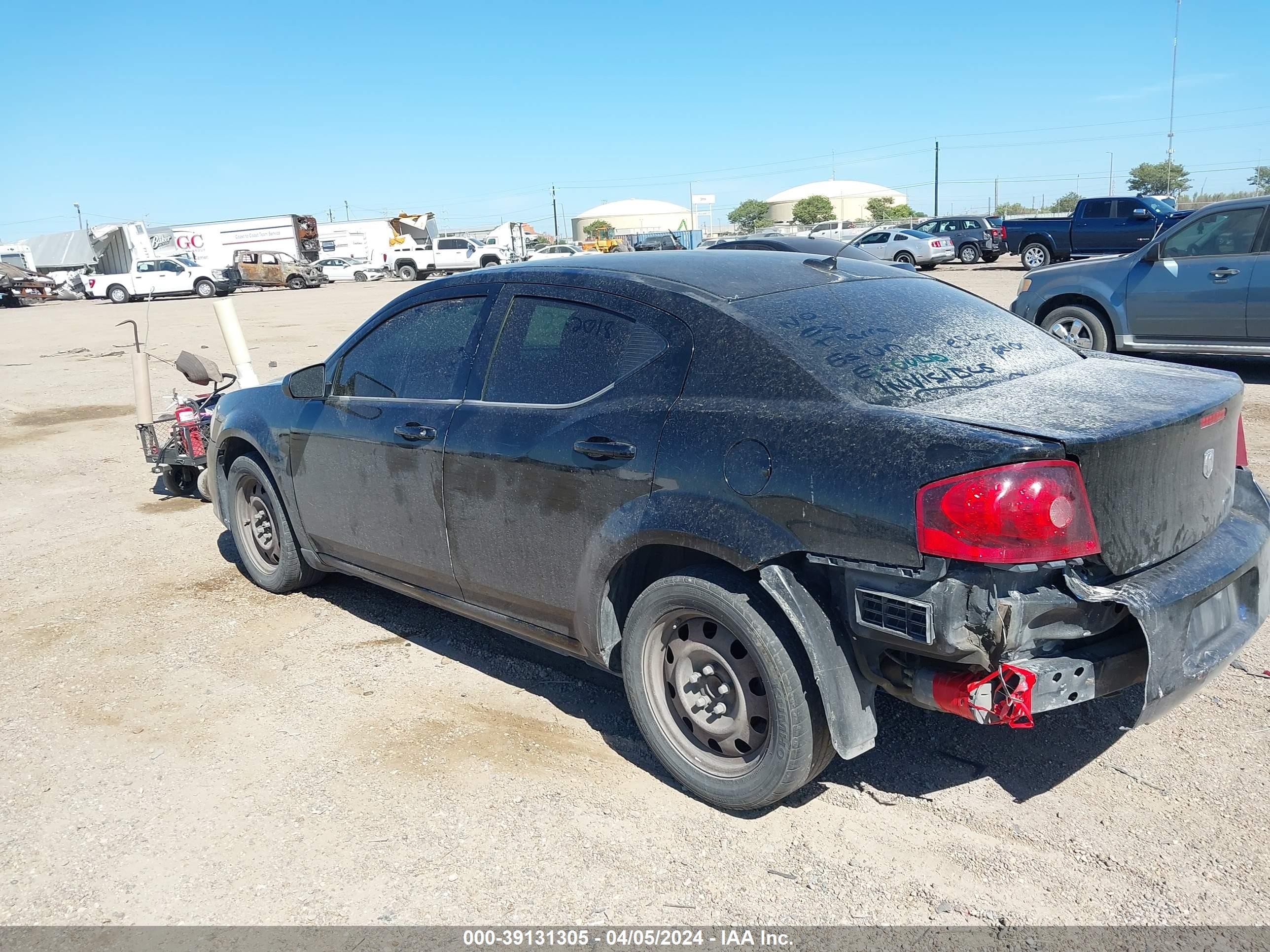 2013 Dodge Avenger Se Black vin: 1C3CDZAB2DN548083
