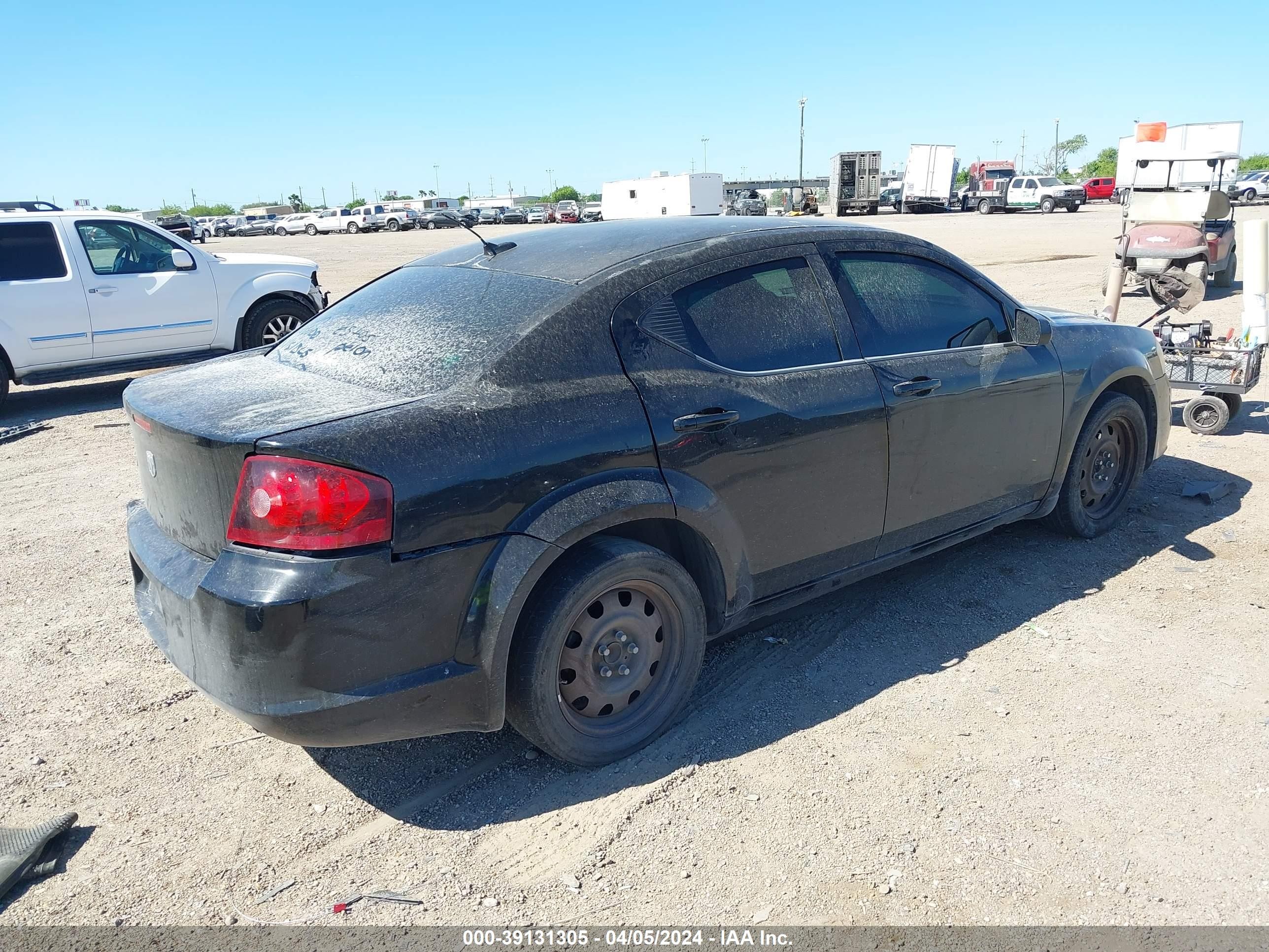 2013 Dodge Avenger Se Black vin: 1C3CDZAB2DN548083