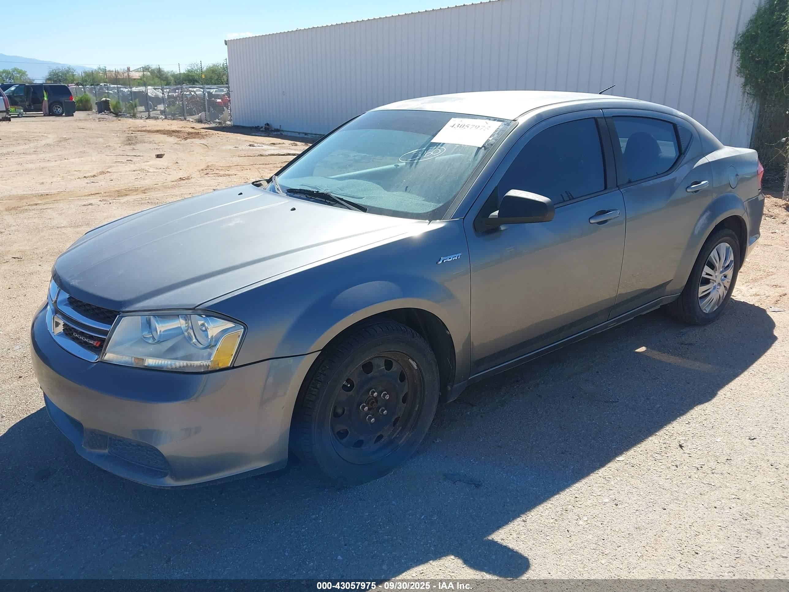 2013 Dodge Avenger Se Gray vin: 1C3CDZAB2DN591936
