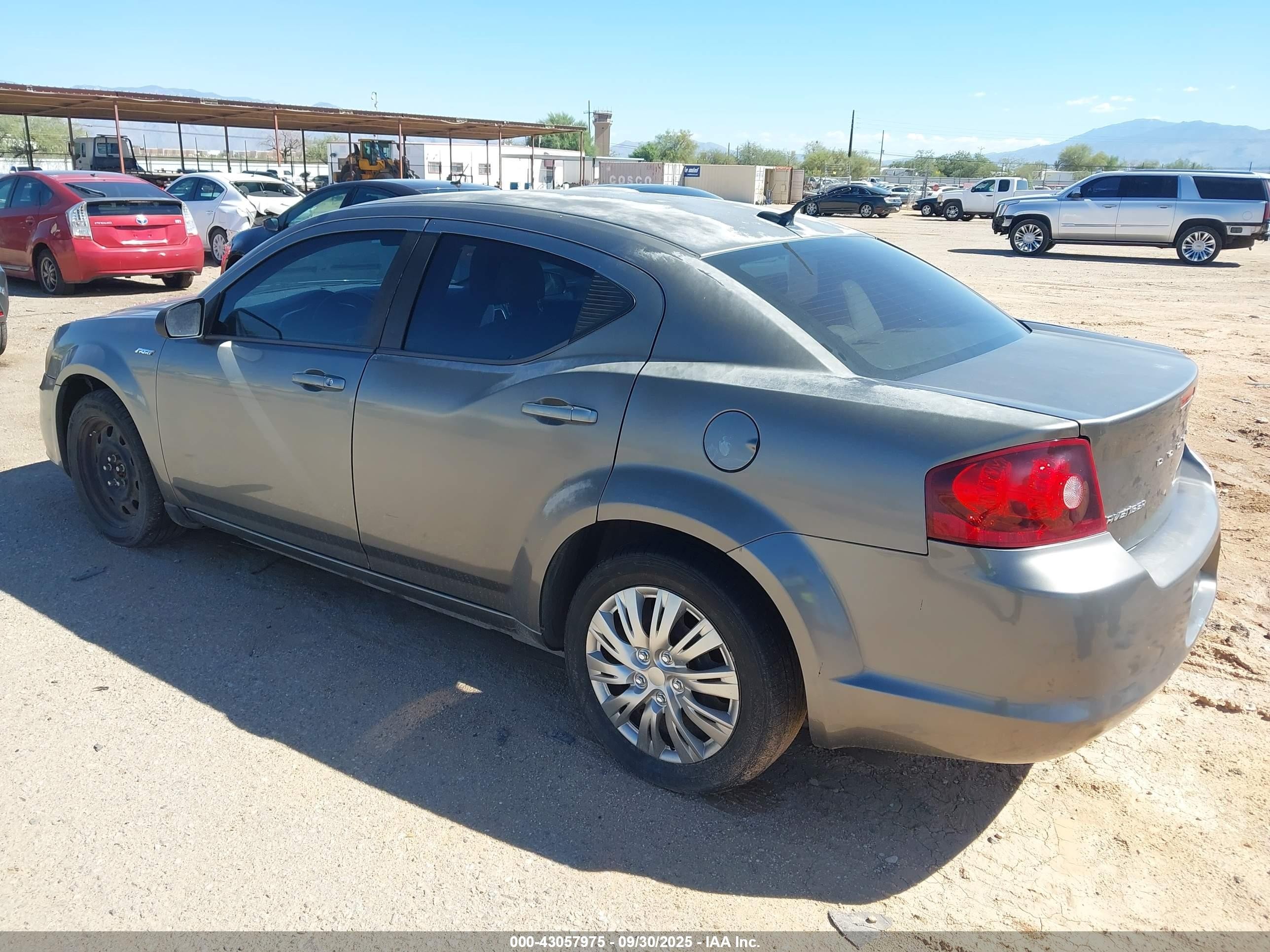 2013 Dodge Avenger Se Gray vin: 1C3CDZAB2DN591936