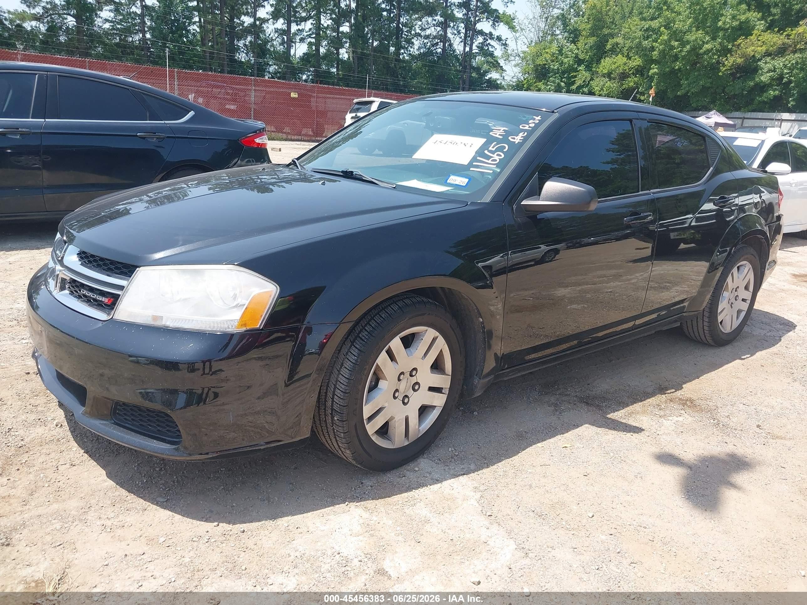 2013 Dodge Avenger Se Black vin: 1C3CDZAB2DN637670
