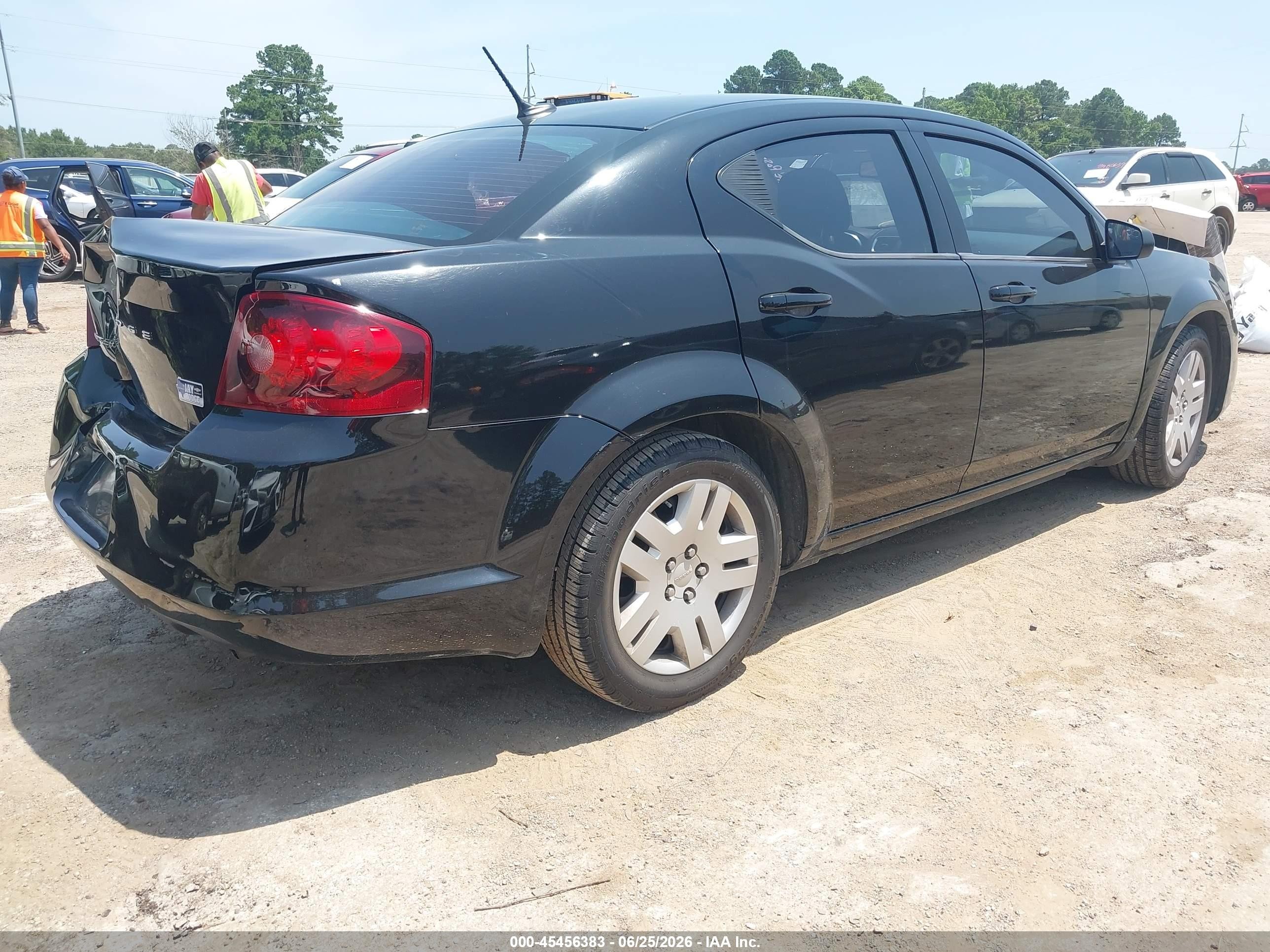 2013 Dodge Avenger Se Black vin: 1C3CDZAB2DN637670