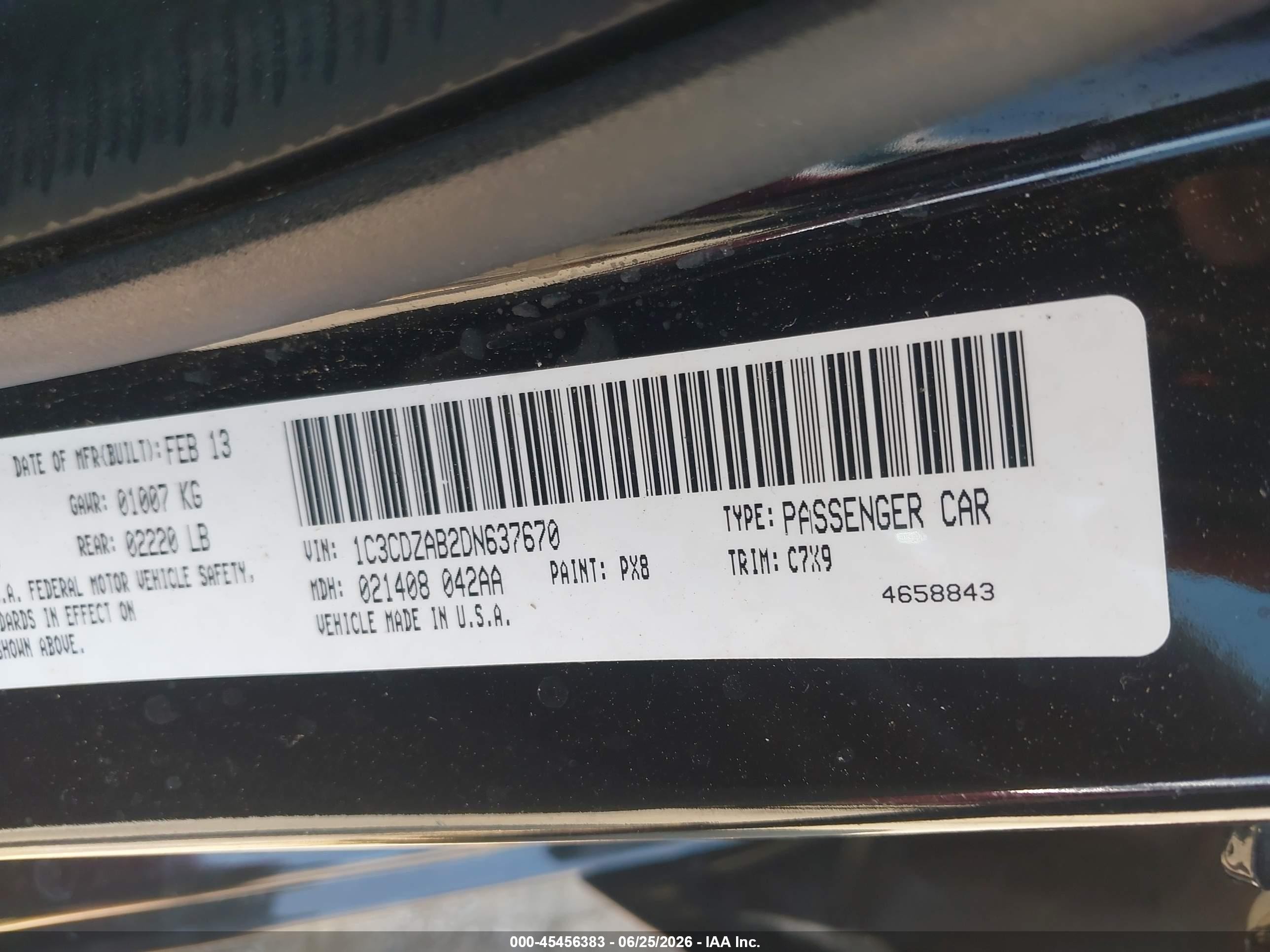 2013 Dodge Avenger Se Black vin: 1C3CDZAB2DN637670