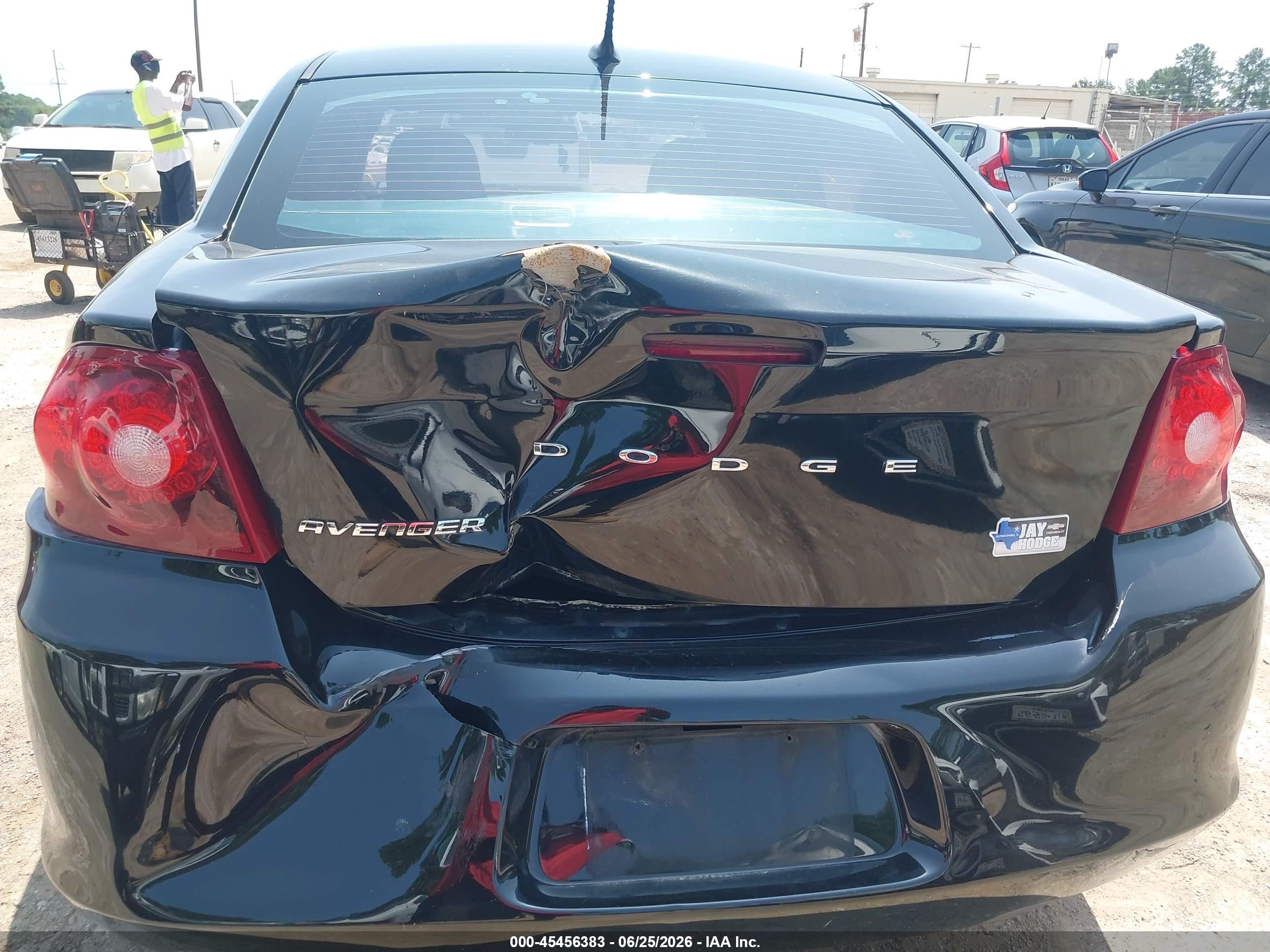 2013 Dodge Avenger Se Black vin: 1C3CDZAB2DN637670