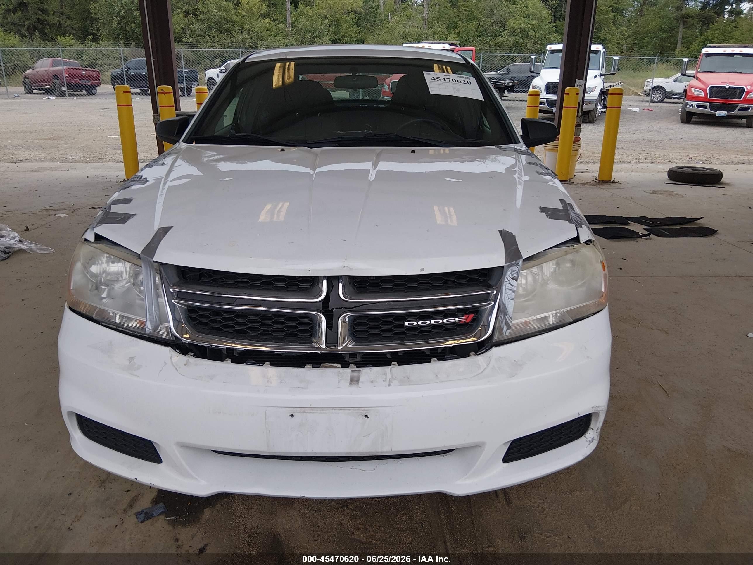 2013 Dodge Avenger Se White vin: 1C3CDZAB2DN722640