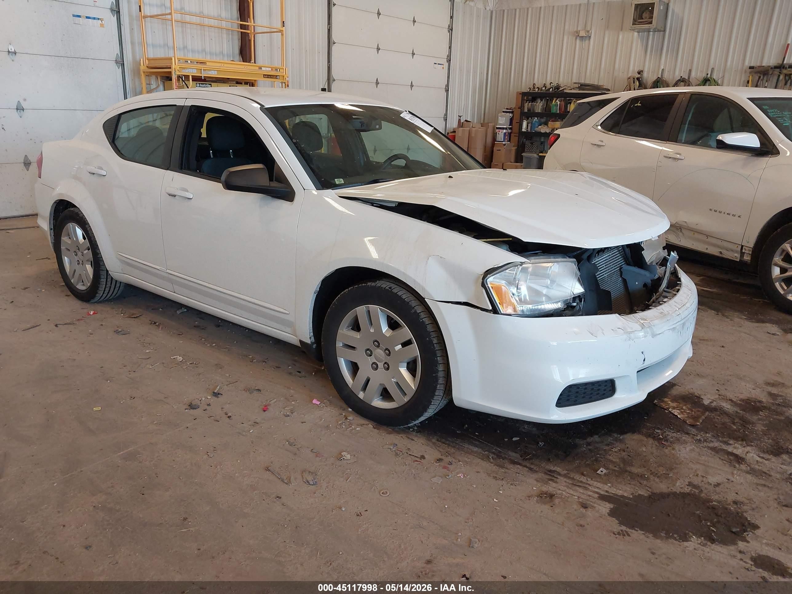 2013 Dodge Avenger Se White vin: 1C3CDZAB2DN730933