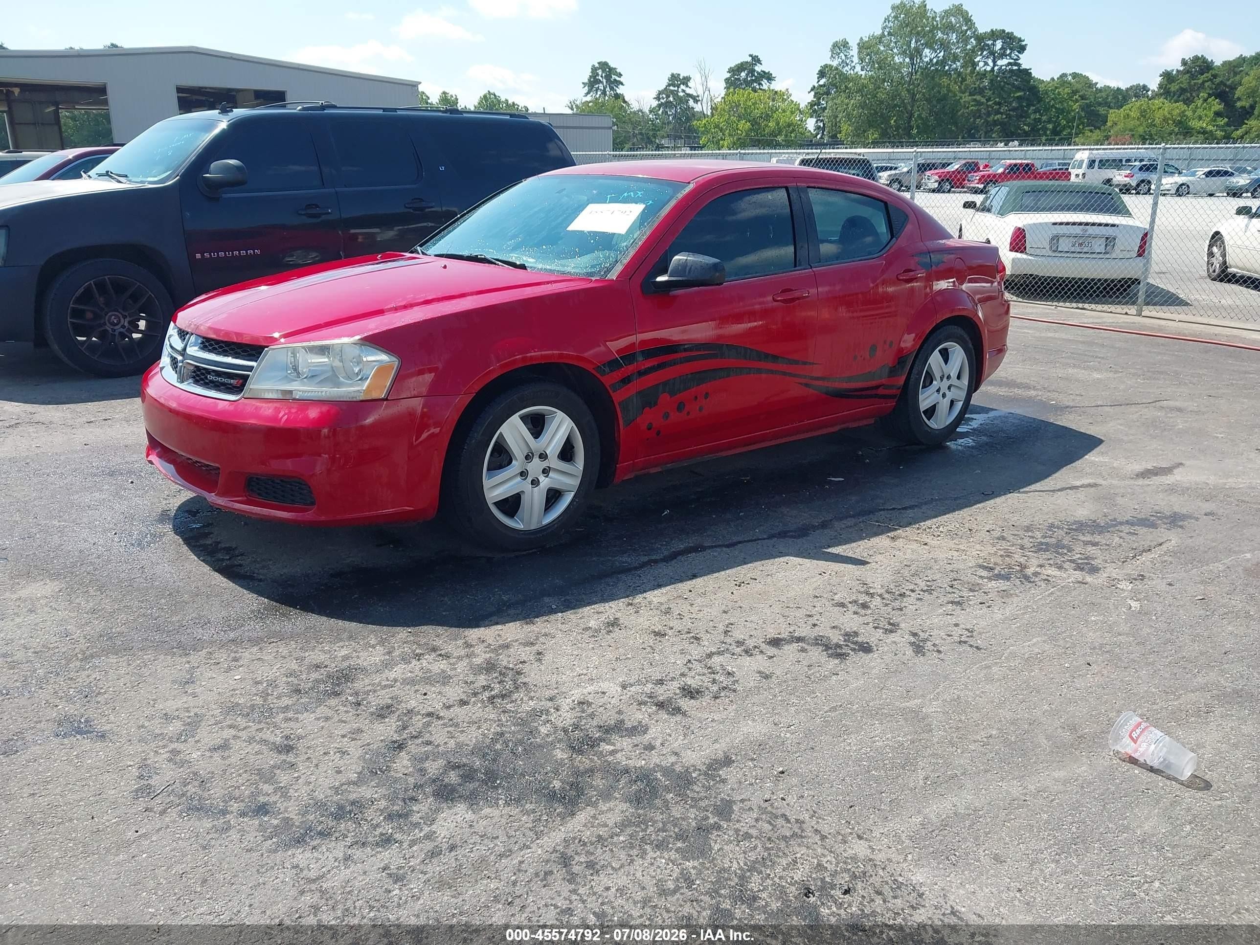 2014 Dodge Avenger Se White vin: 1C3CDZAB2EN110357