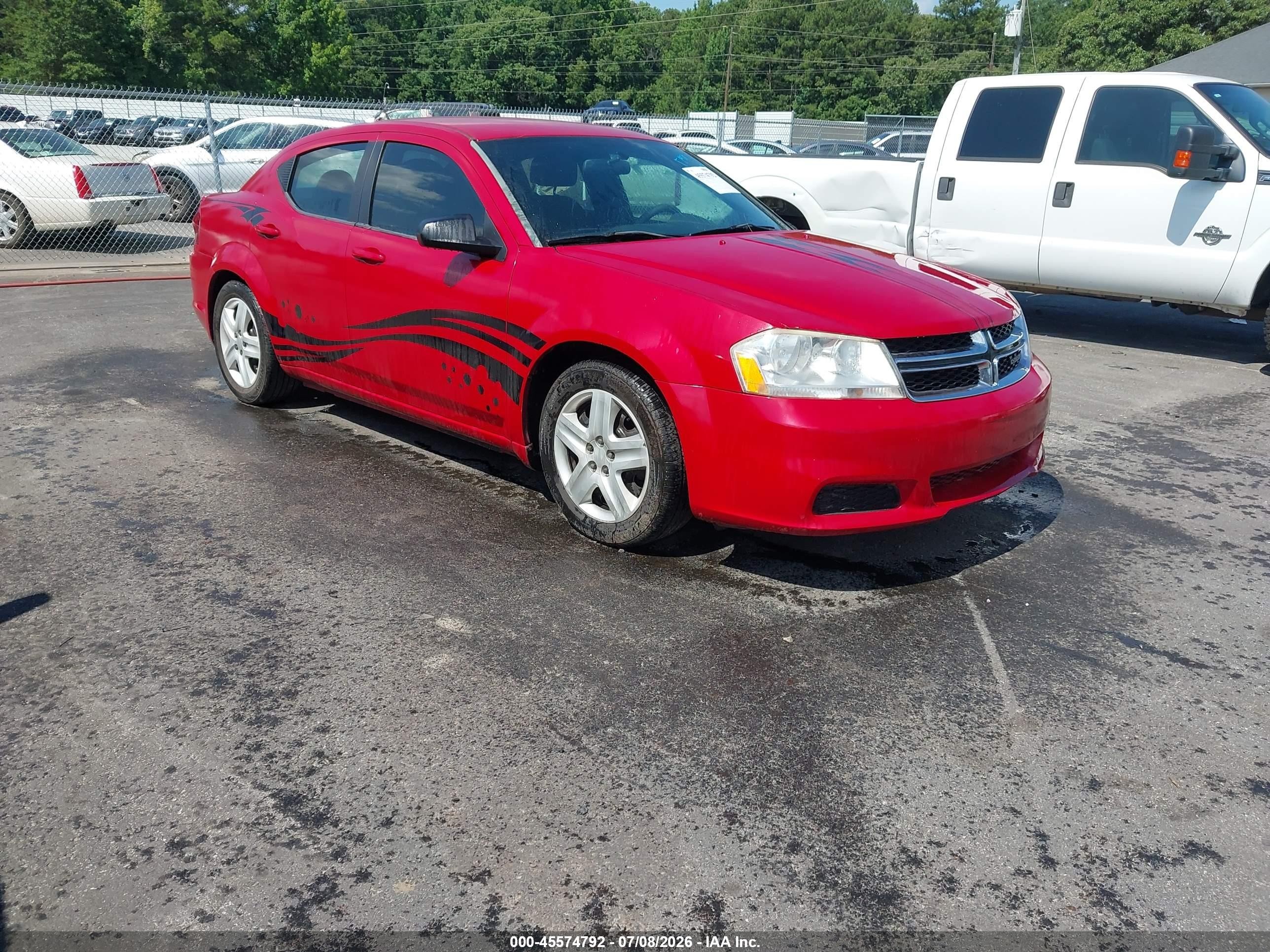 2014 Dodge Avenger Se White vin: 1C3CDZAB2EN110357