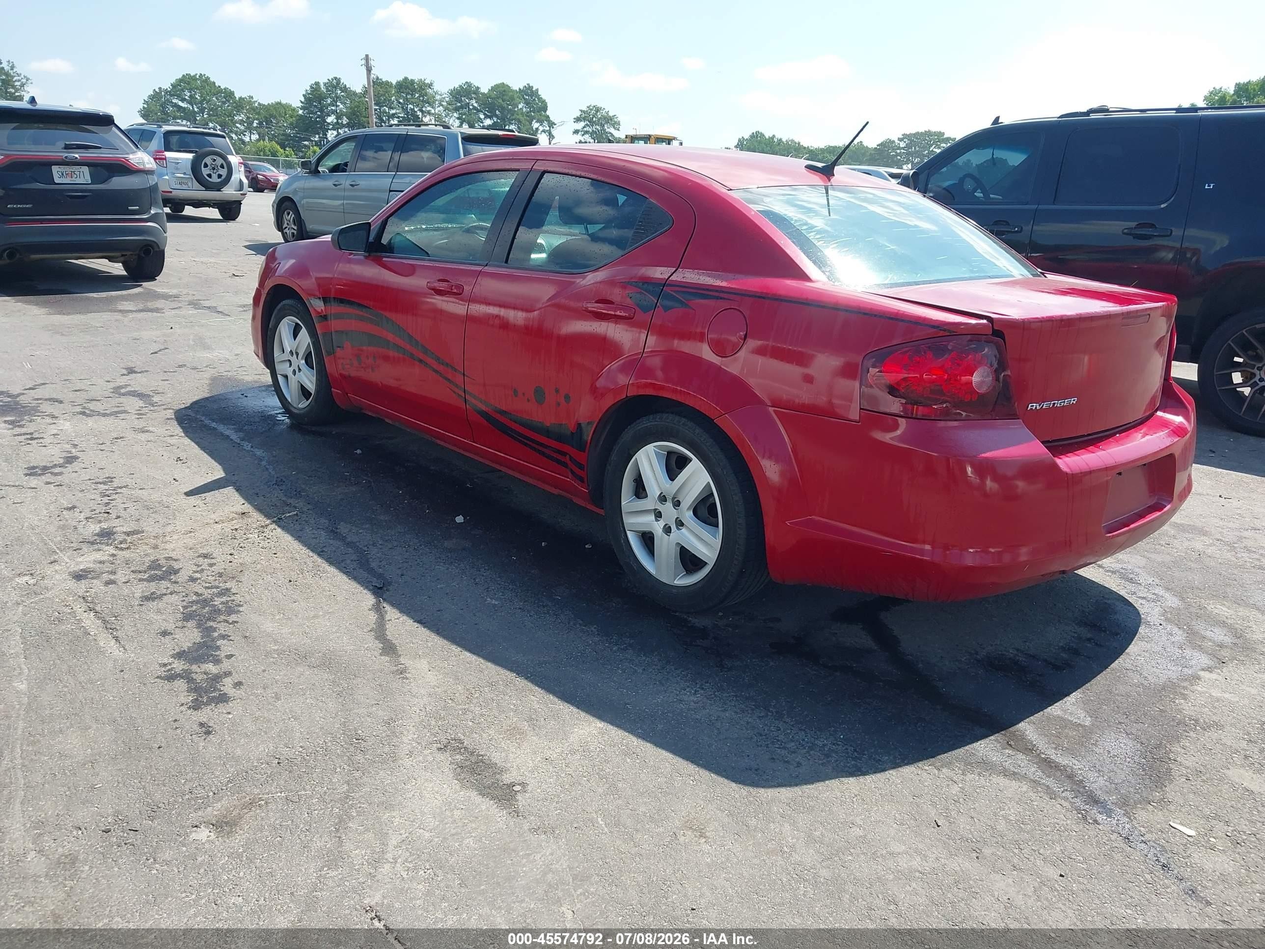 2014 Dodge Avenger Se White vin: 1C3CDZAB2EN110357