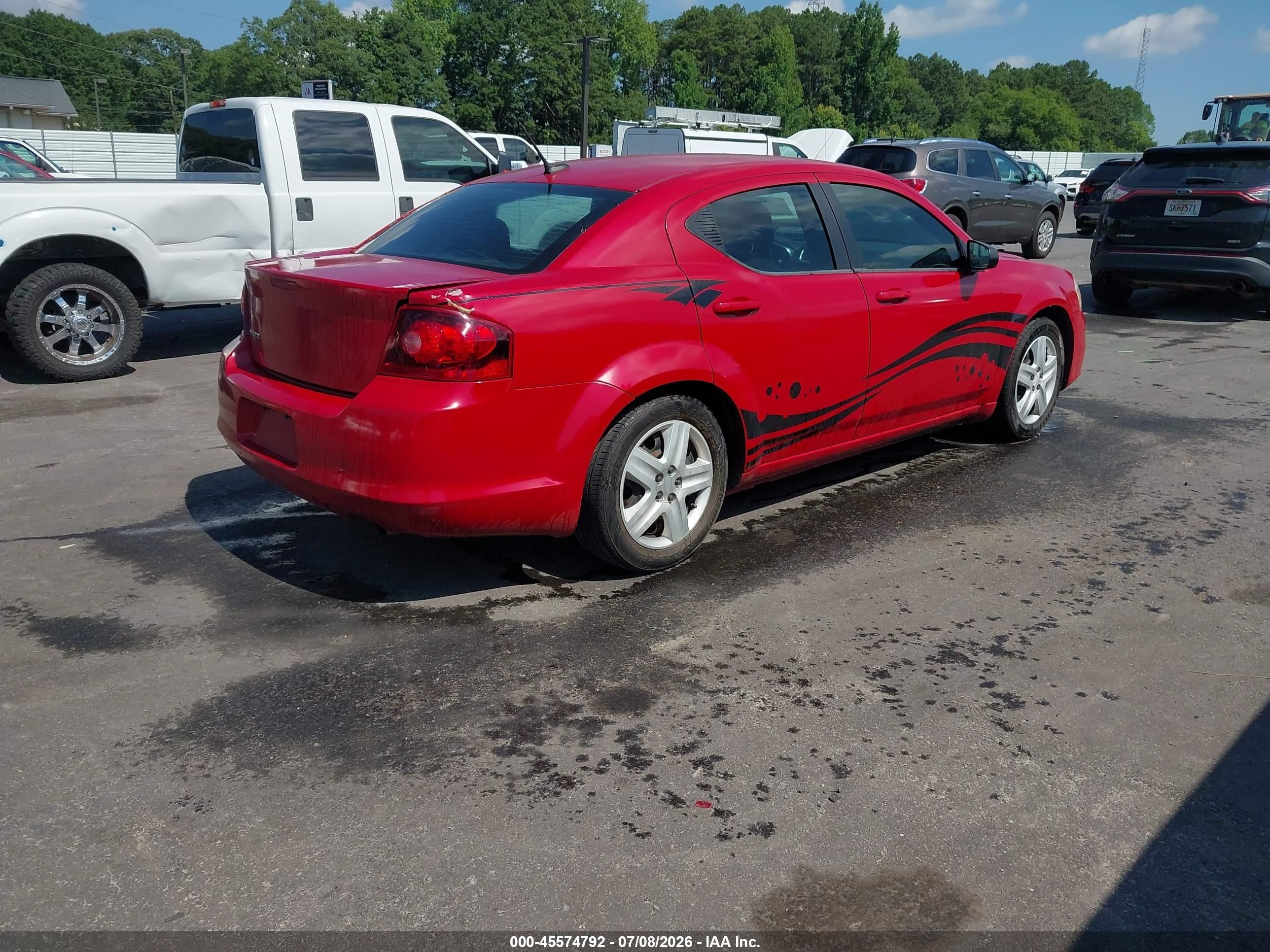 2014 Dodge Avenger Se White vin: 1C3CDZAB2EN110357