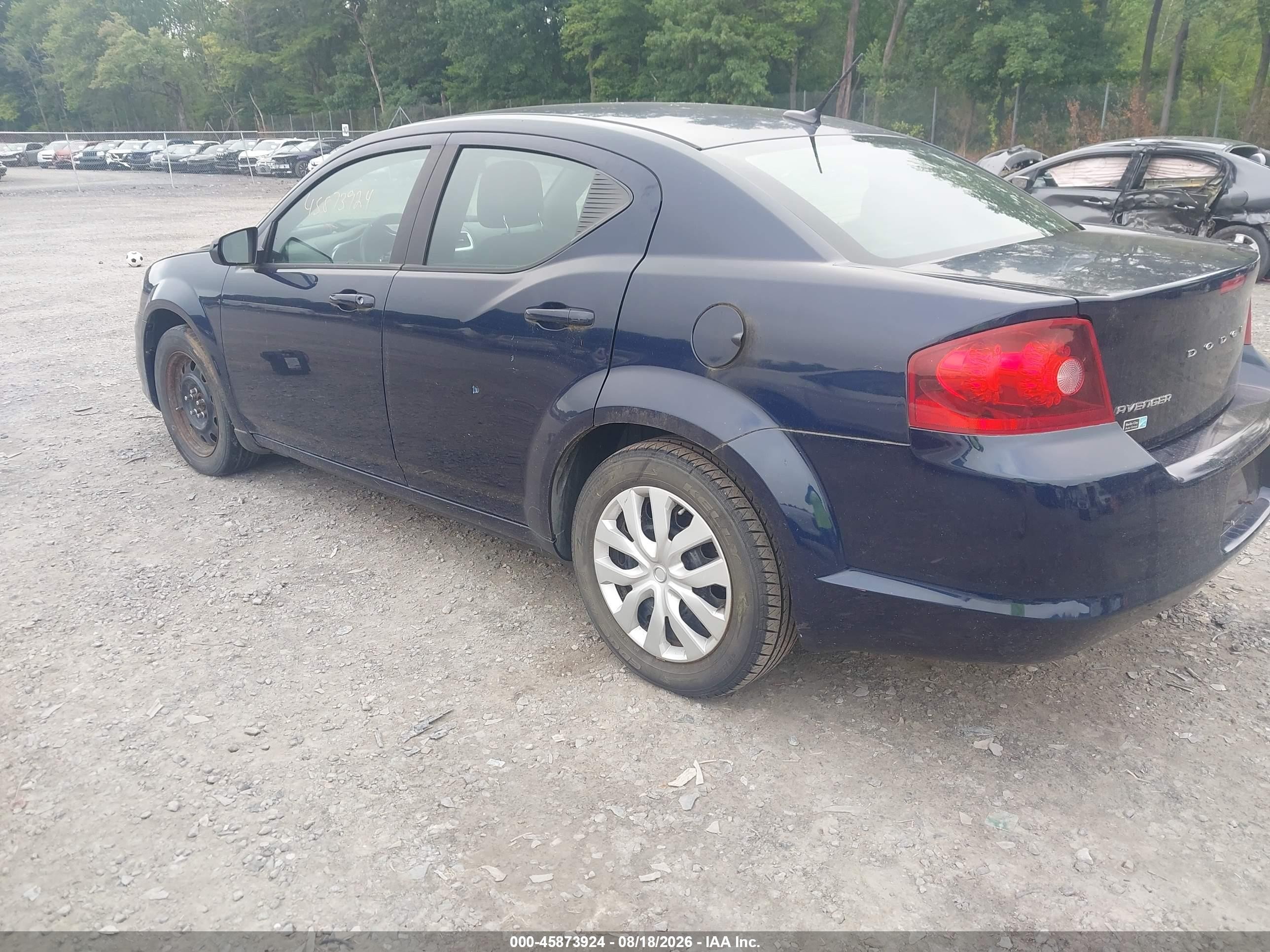 2014 Dodge Avenger Se Синий vin: 1C3CDZAB2EN116191