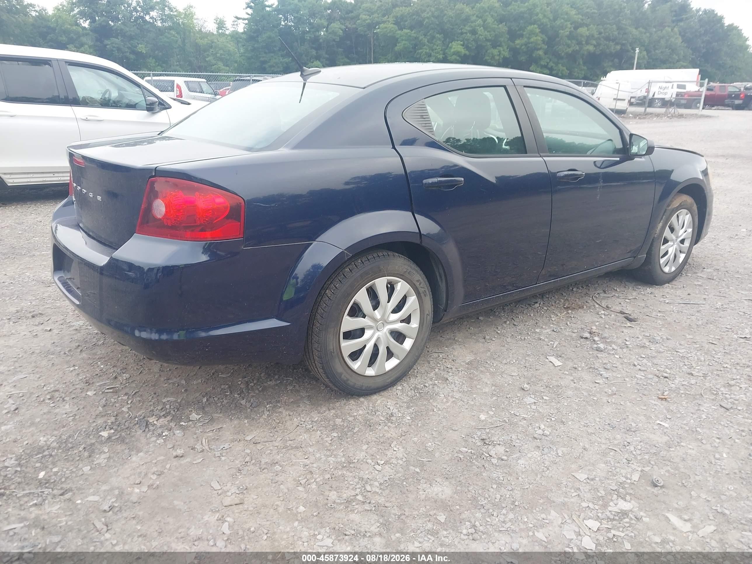 2014 Dodge Avenger Se Синий vin: 1C3CDZAB2EN116191