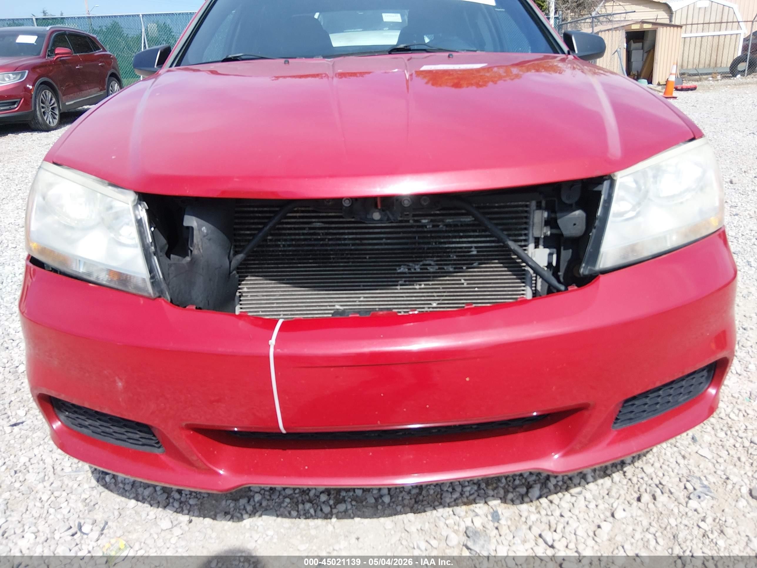 2014 Dodge Avenger Se Red vin: 1C3CDZAB2EN125909