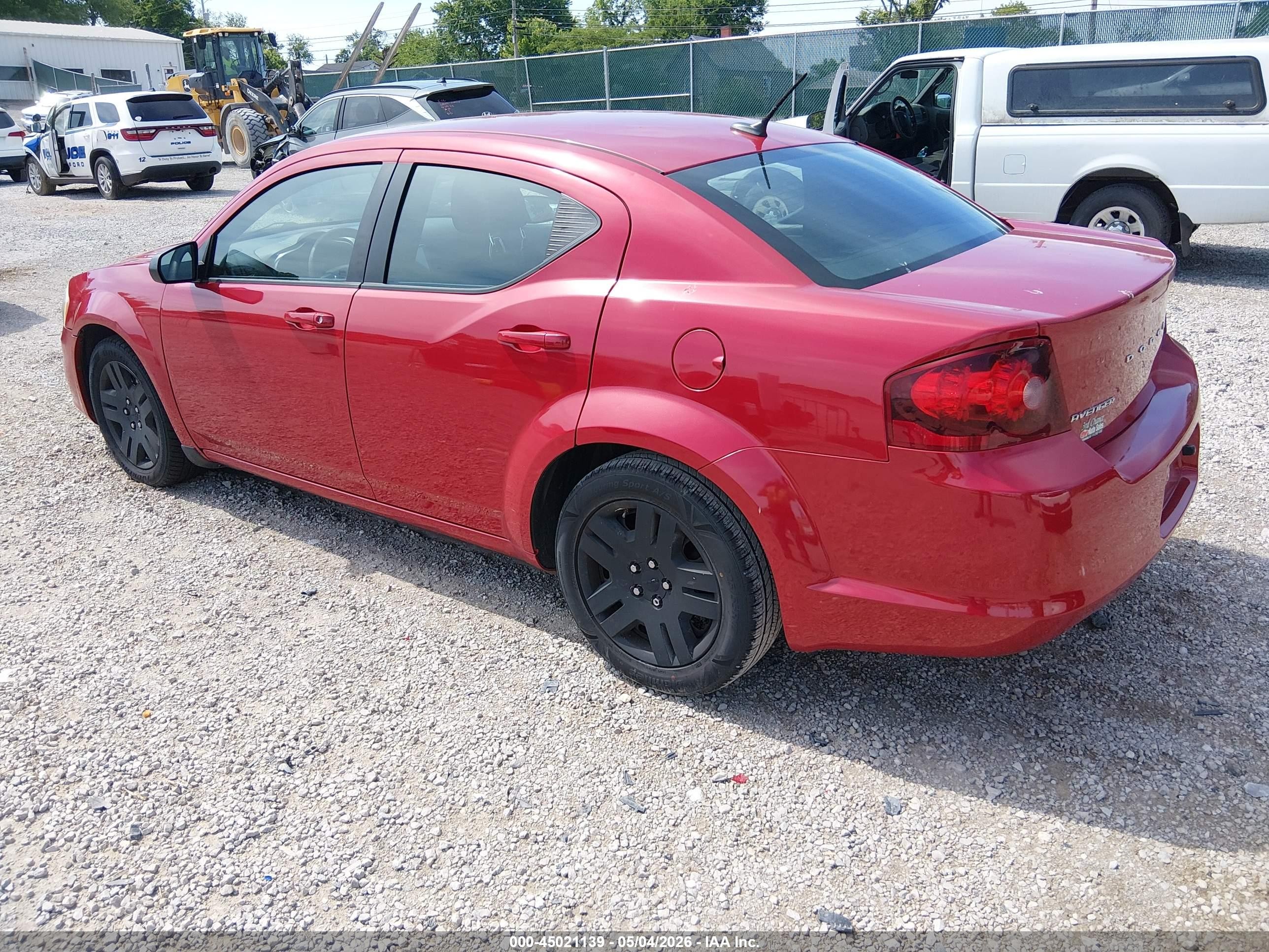 2014 Dodge Avenger Se Red vin: 1C3CDZAB2EN125909