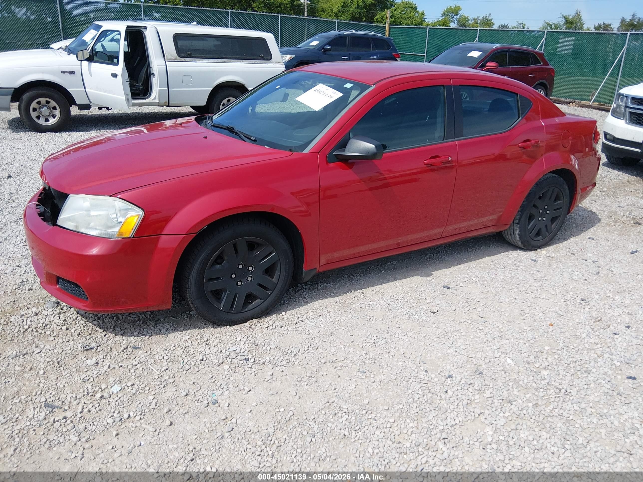 2014 Dodge Avenger Se Red vin: 1C3CDZAB2EN125909
