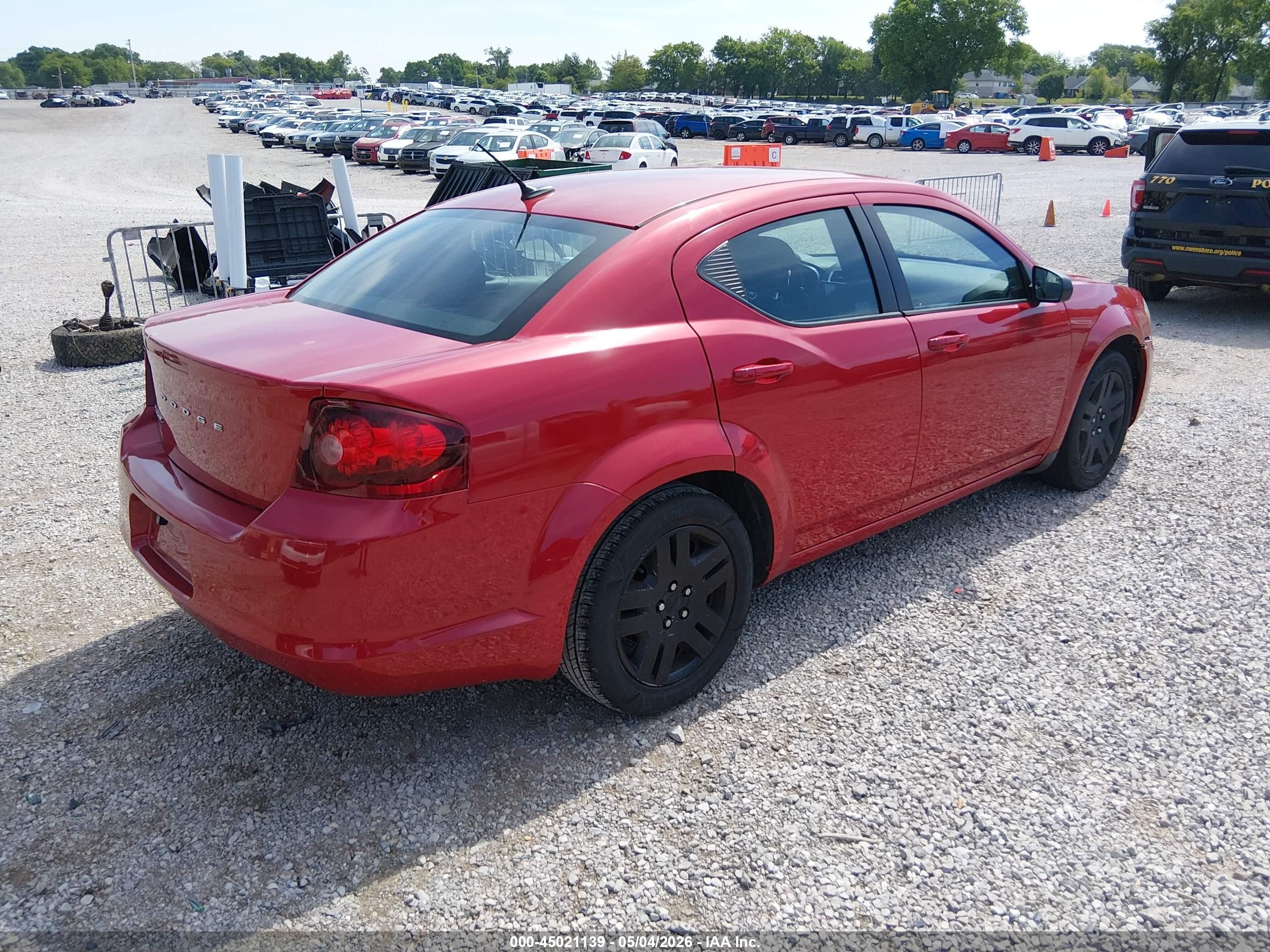2014 Dodge Avenger Se Red vin: 1C3CDZAB2EN125909