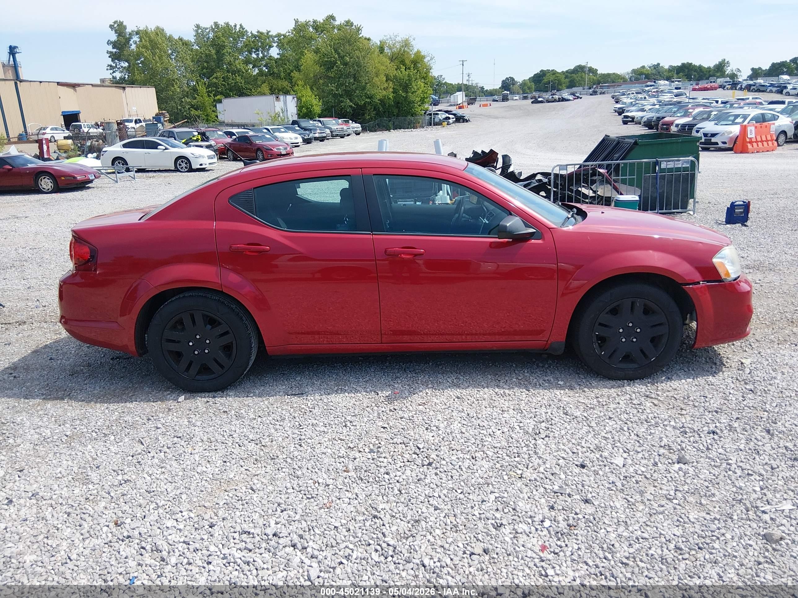 2014 Dodge Avenger Se Red vin: 1C3CDZAB2EN125909