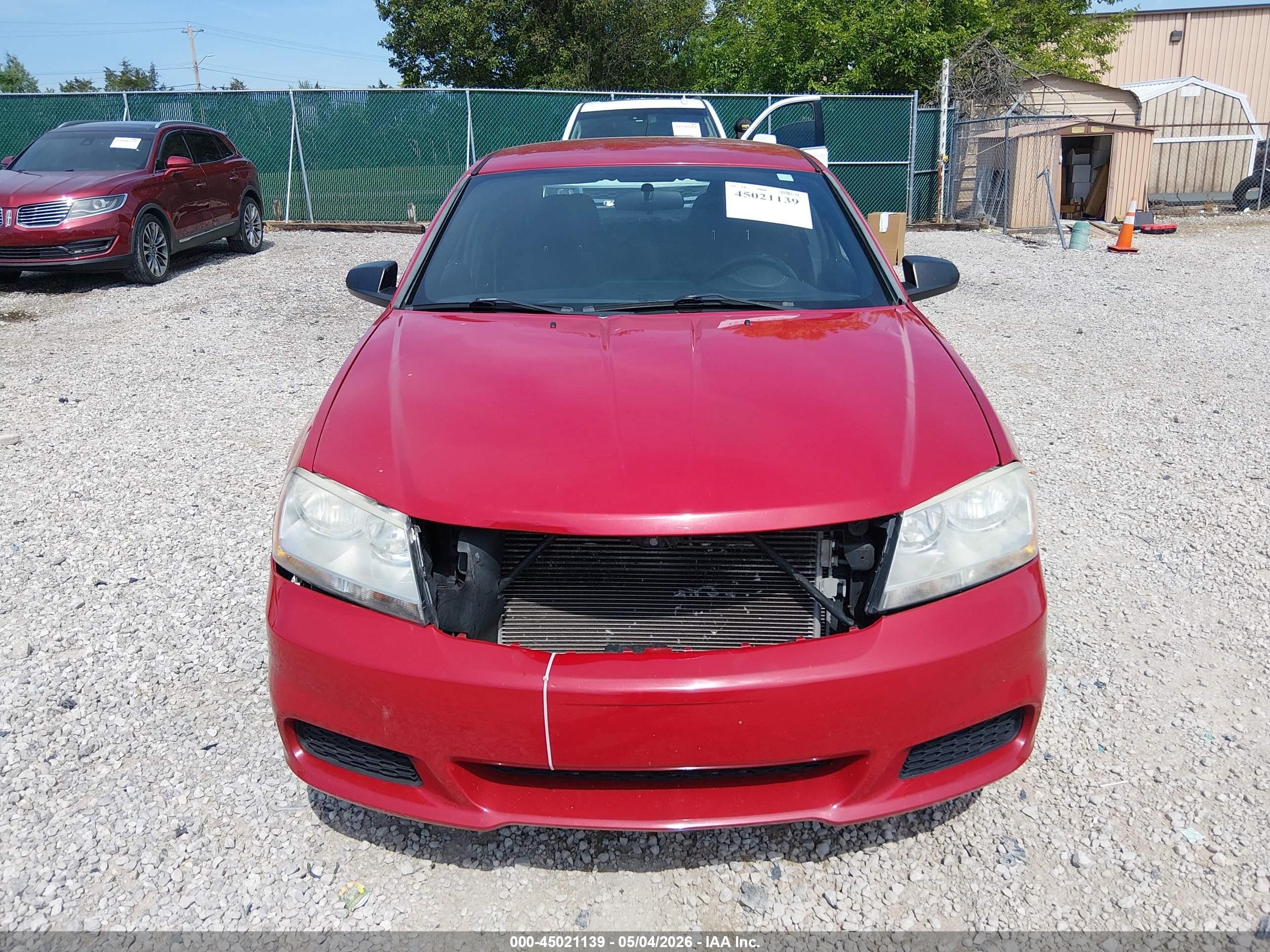 2014 Dodge Avenger Se Red vin: 1C3CDZAB2EN125909