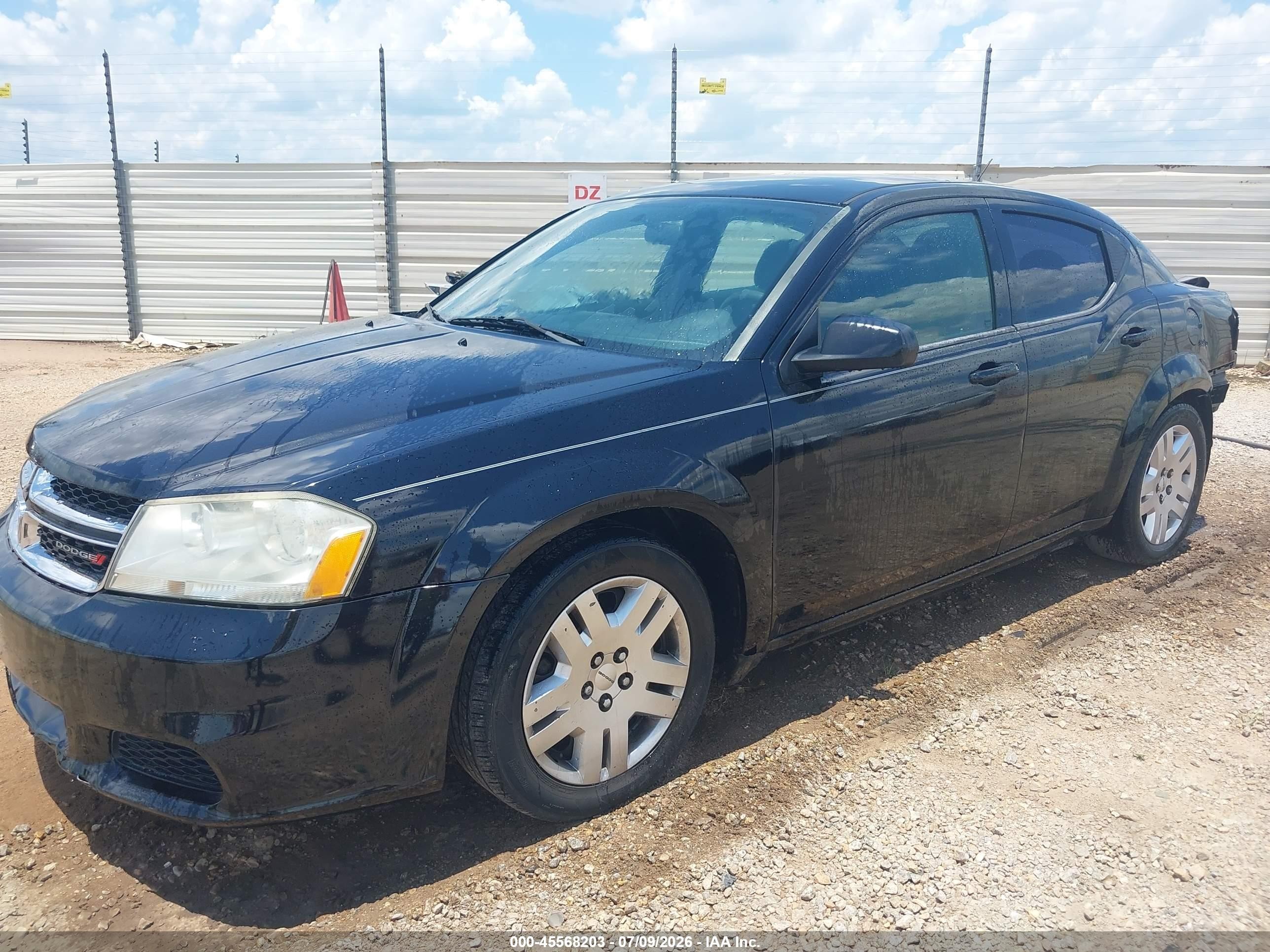2014 Dodge Avenger Se Black vin: 1C3CDZAB2EN153886