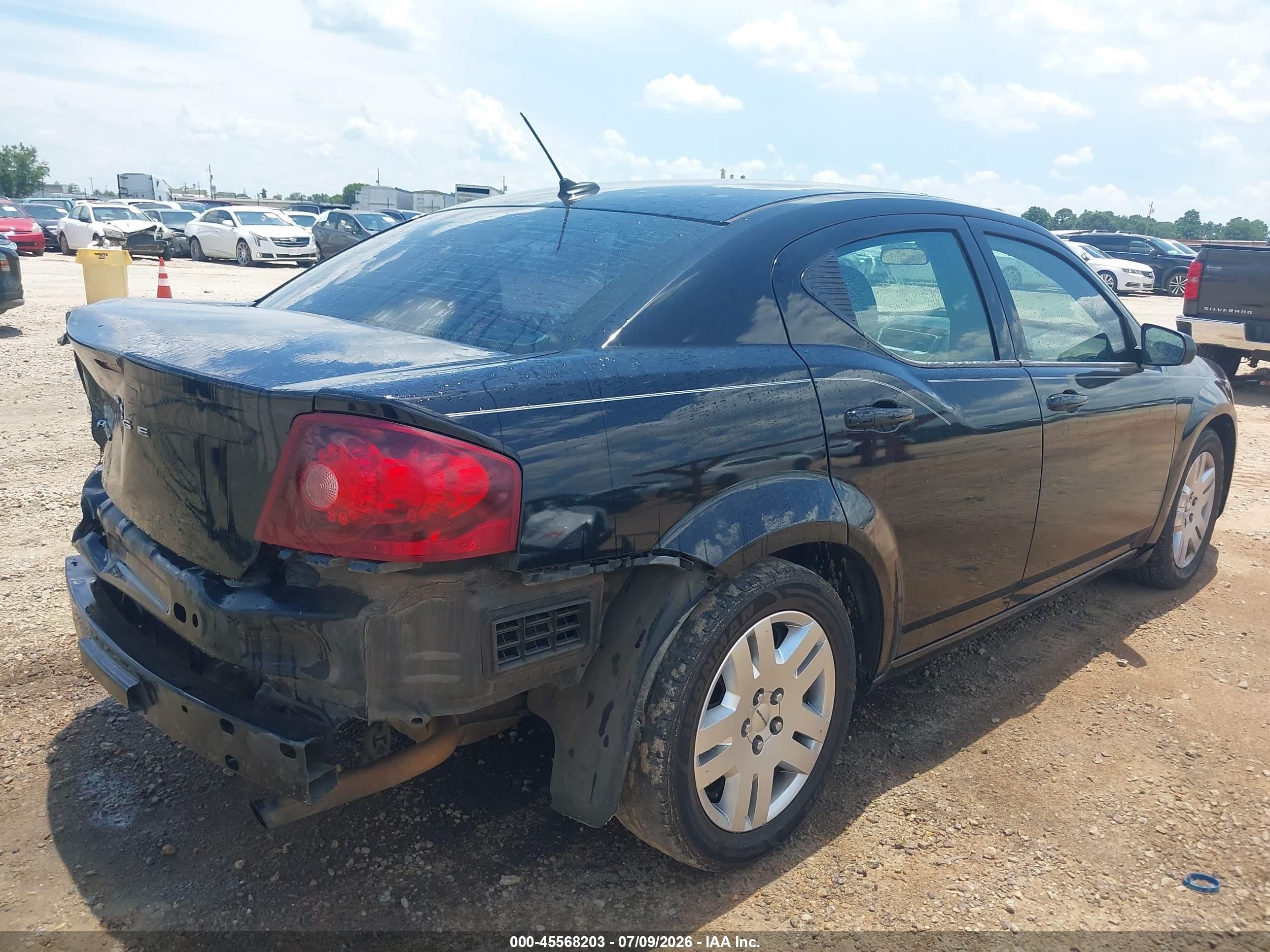 2014 Dodge Avenger Se Black vin: 1C3CDZAB2EN153886
