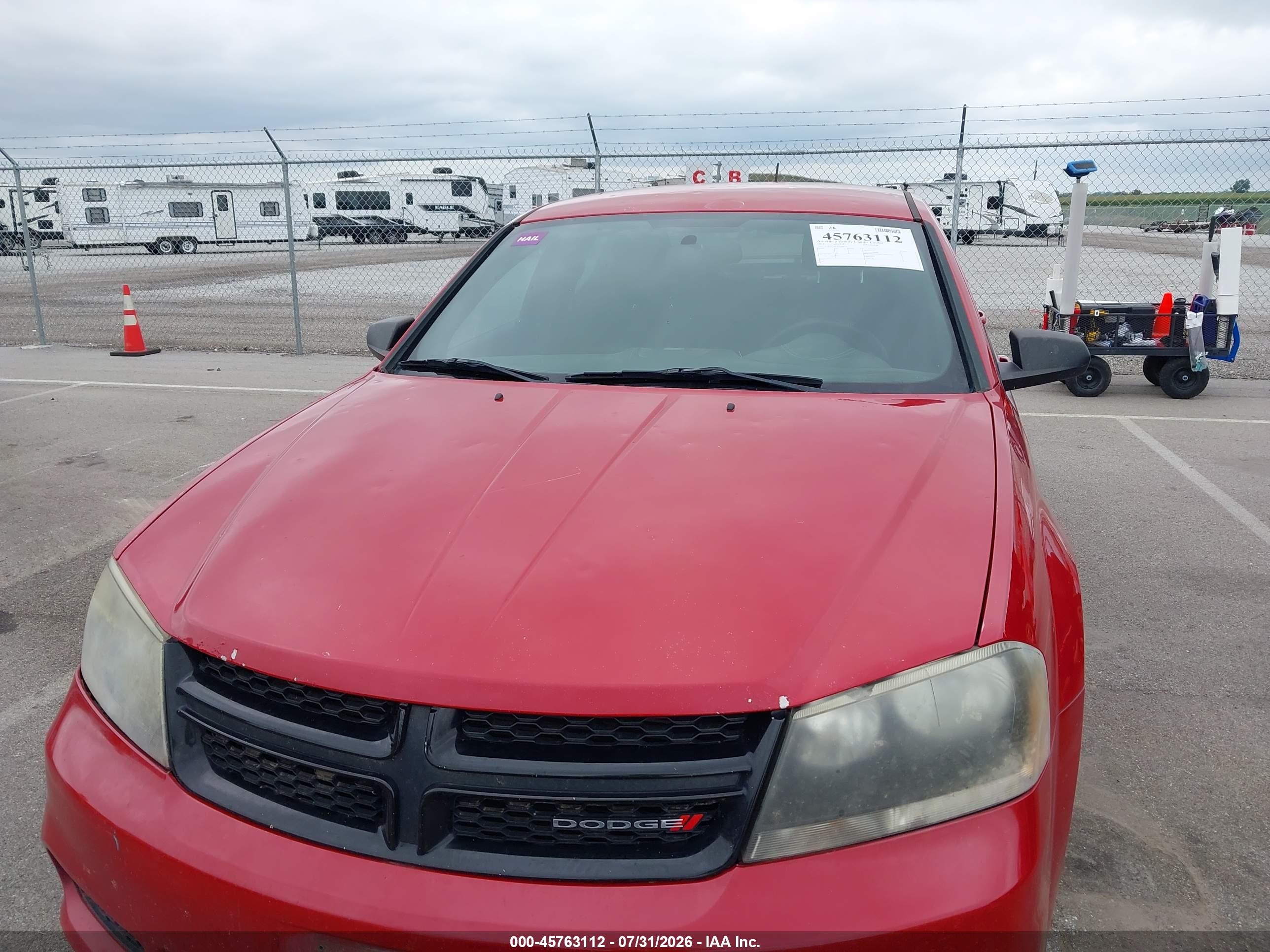 2014 Dodge Avenger Se Red vin: 1C3CDZAB2EN160711