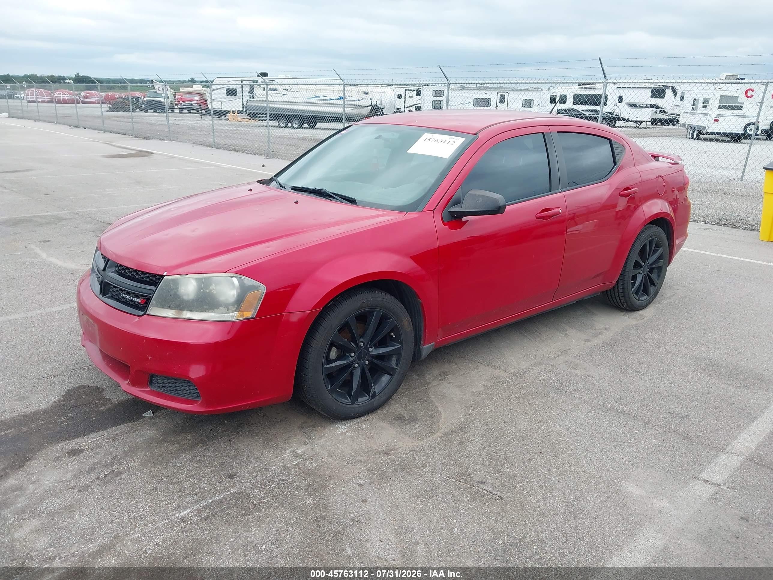 2014 Dodge Avenger Se Red vin: 1C3CDZAB2EN160711