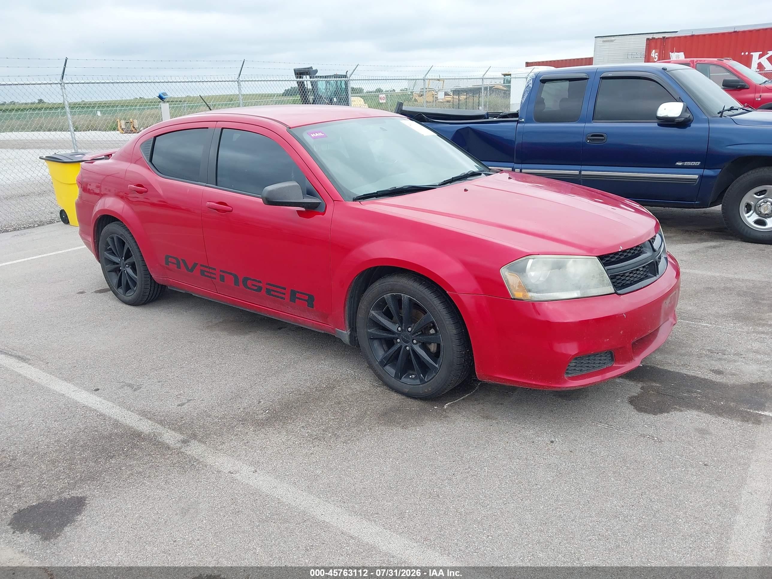 2014 Dodge Avenger Se Красный vin: 1C3CDZAB2EN160711