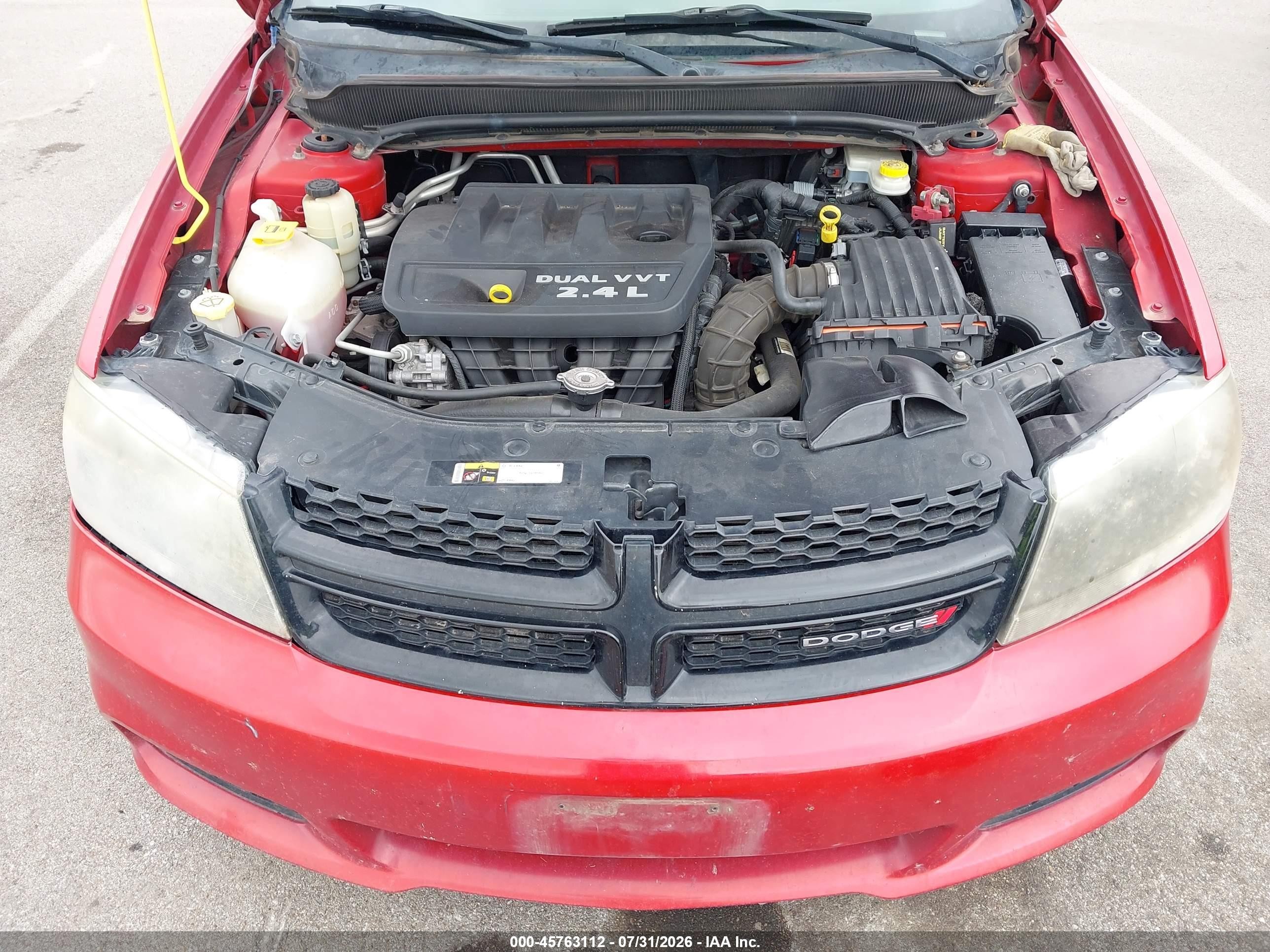 2014 Dodge Avenger Se Red vin: 1C3CDZAB2EN160711