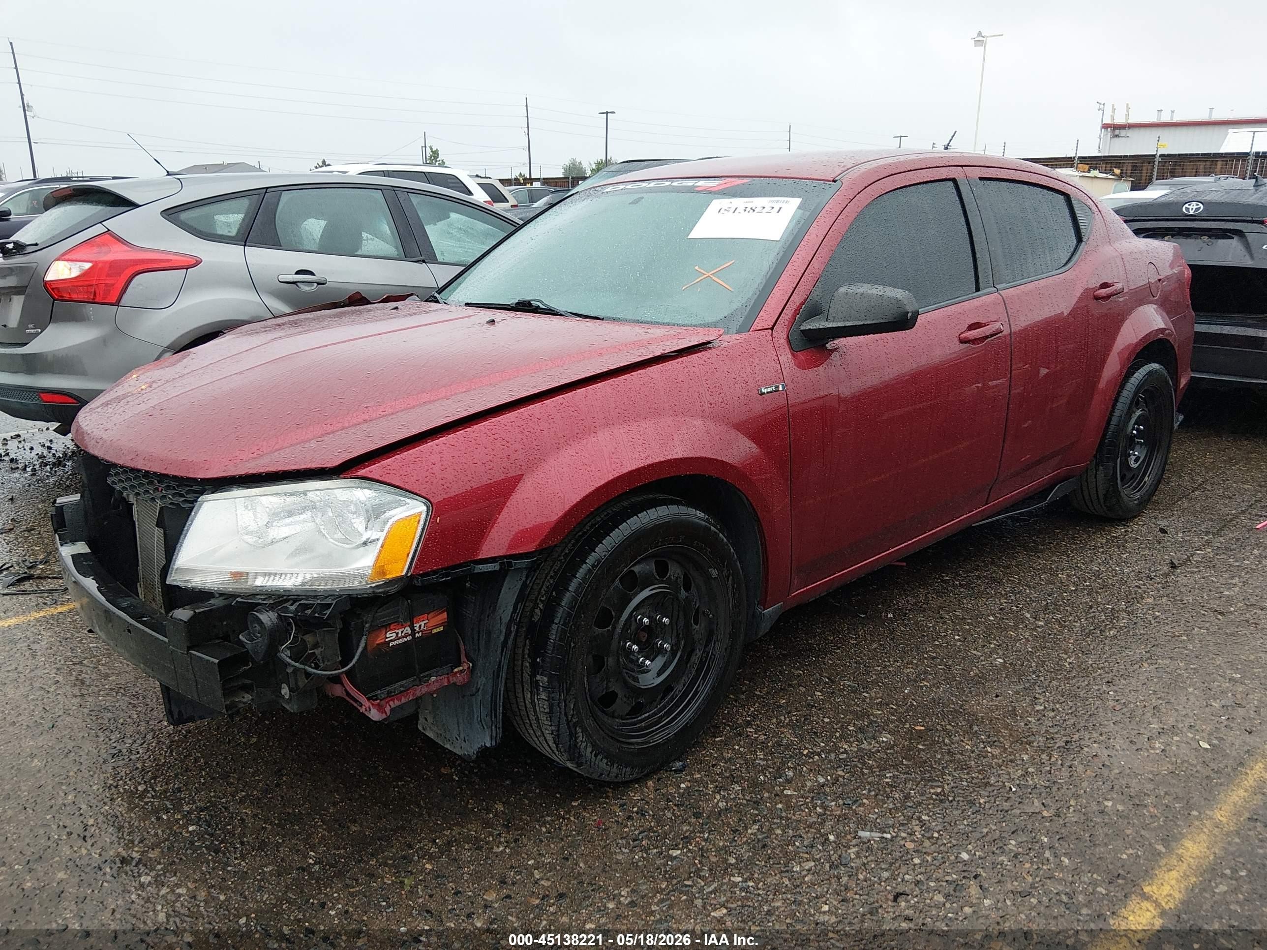 2014 Dodge Avenger Se Фиолетовый vin: 1C3CDZAB2EN218476