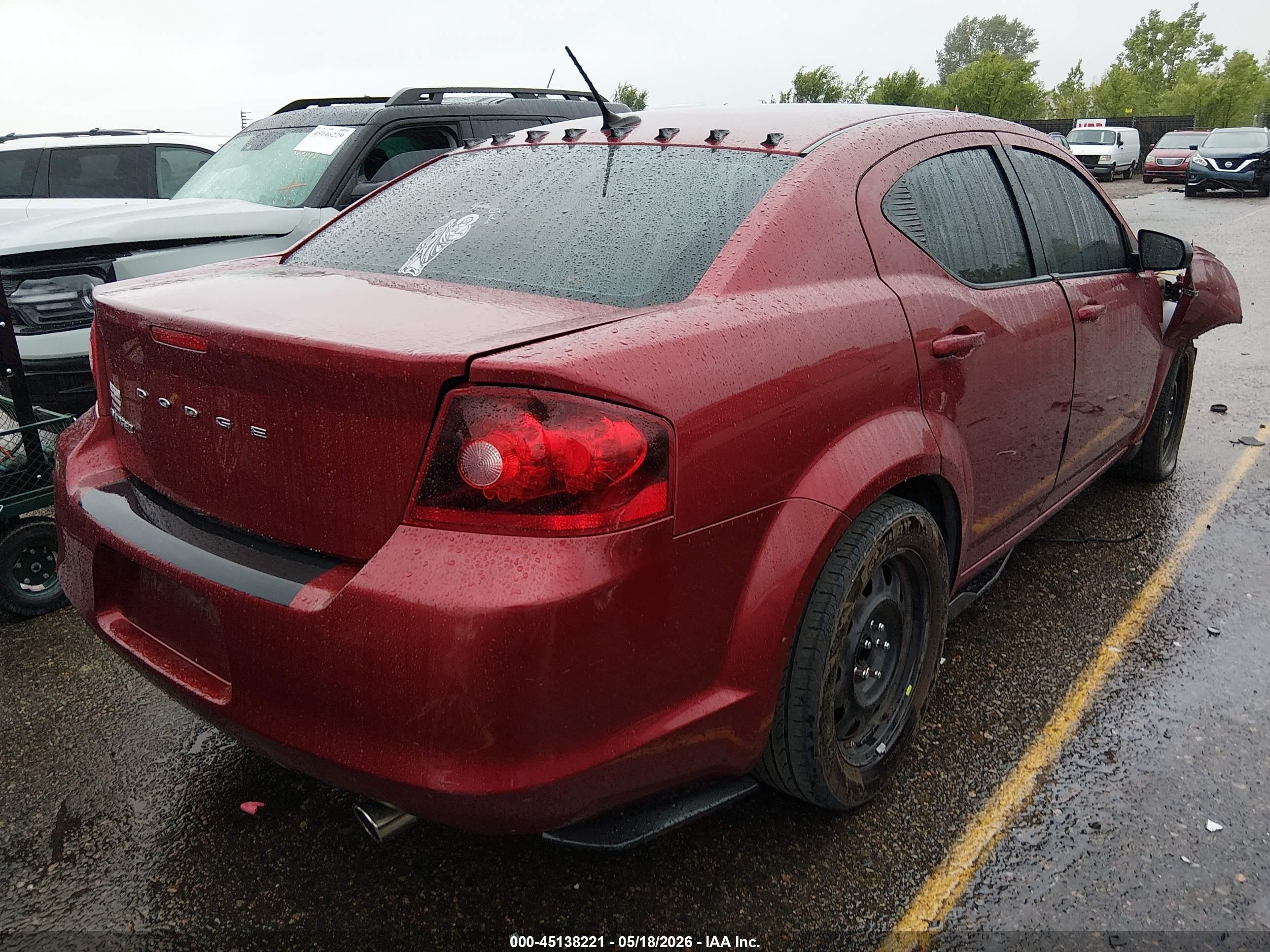 2014 Dodge Avenger Se Фиолетовый vin: 1C3CDZAB2EN218476