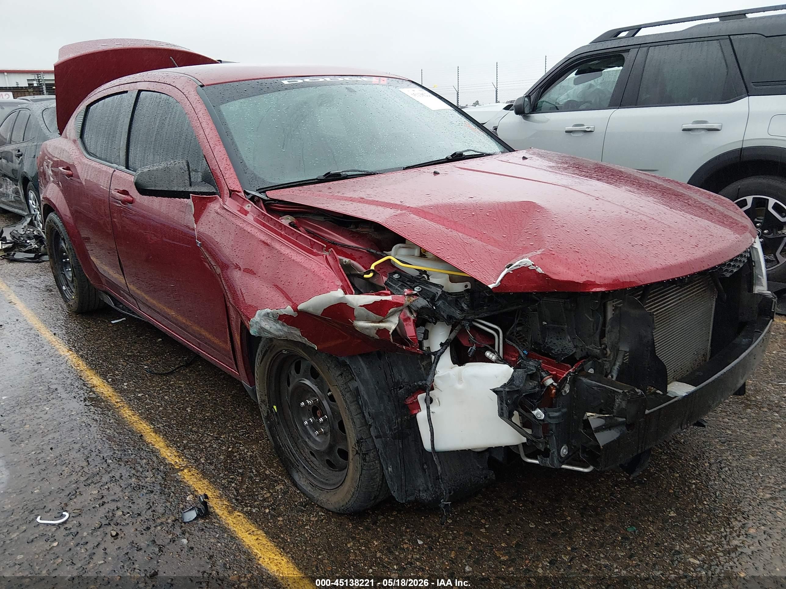 2014 Dodge Avenger Se Фиолетовый vin: 1C3CDZAB2EN218476