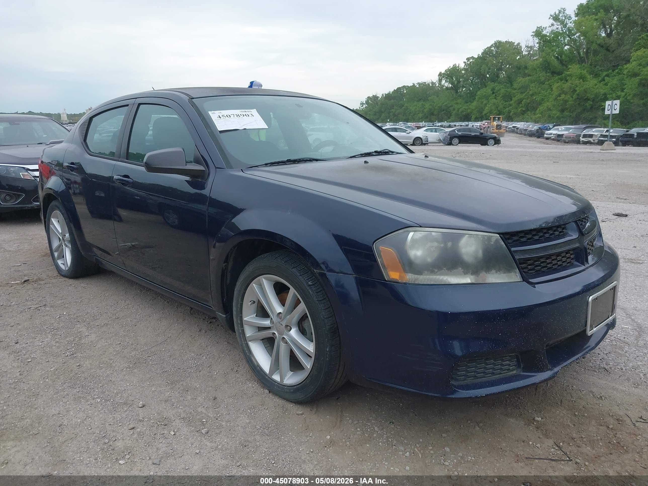 2014 Dodge Avenger Se Синий vin: 1C3CDZAB2EN218848