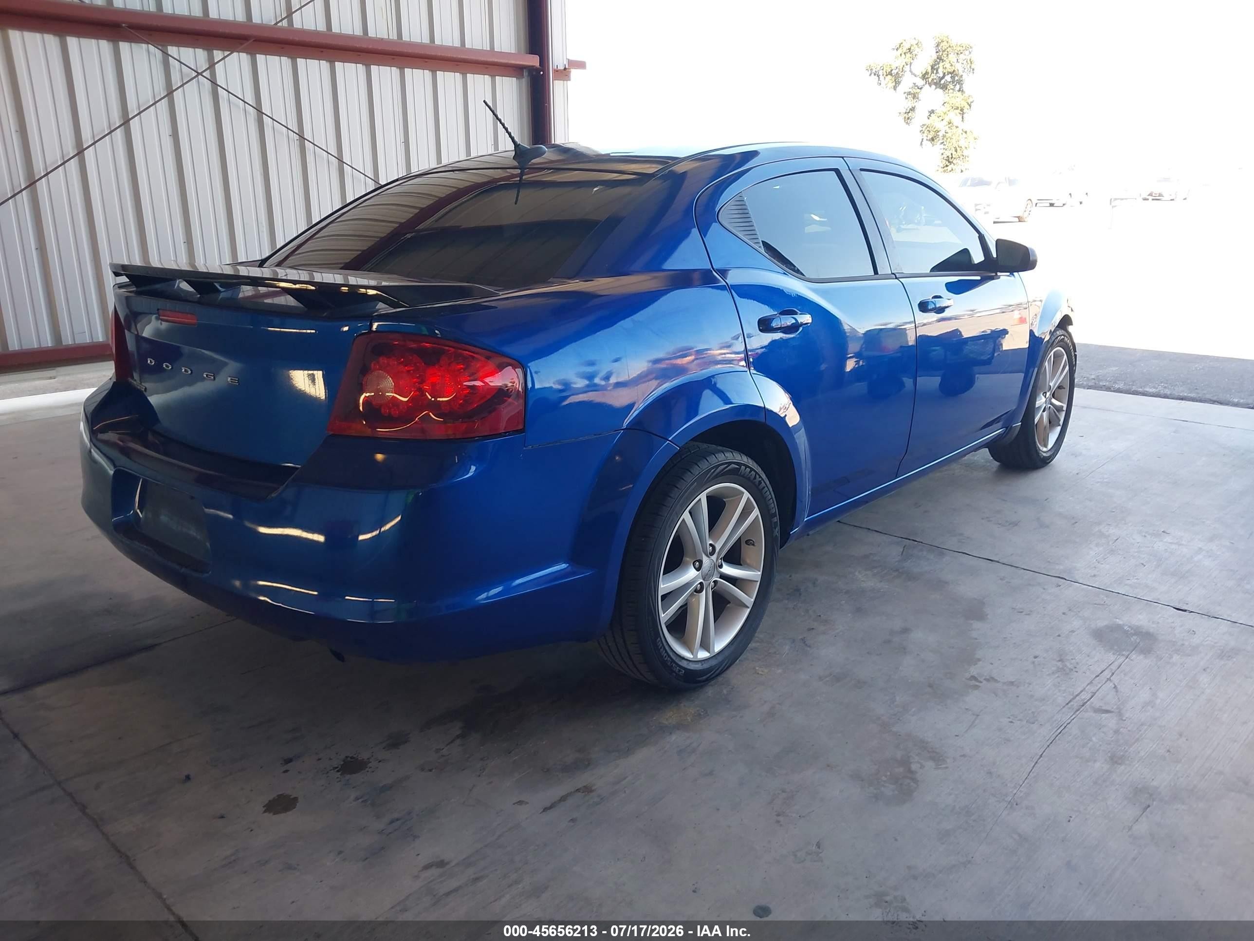2014 Dodge Avenger Se Blue vin: 1C3CDZAB2EN235374