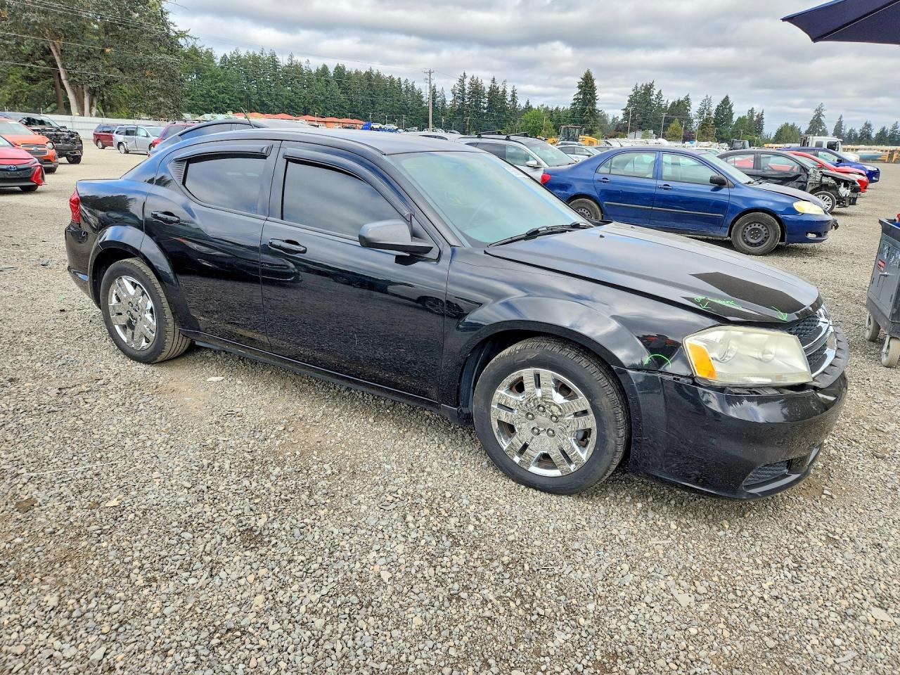 2014 Dodge Avenger Se Black vin: 1C3CDZAB2EN237769