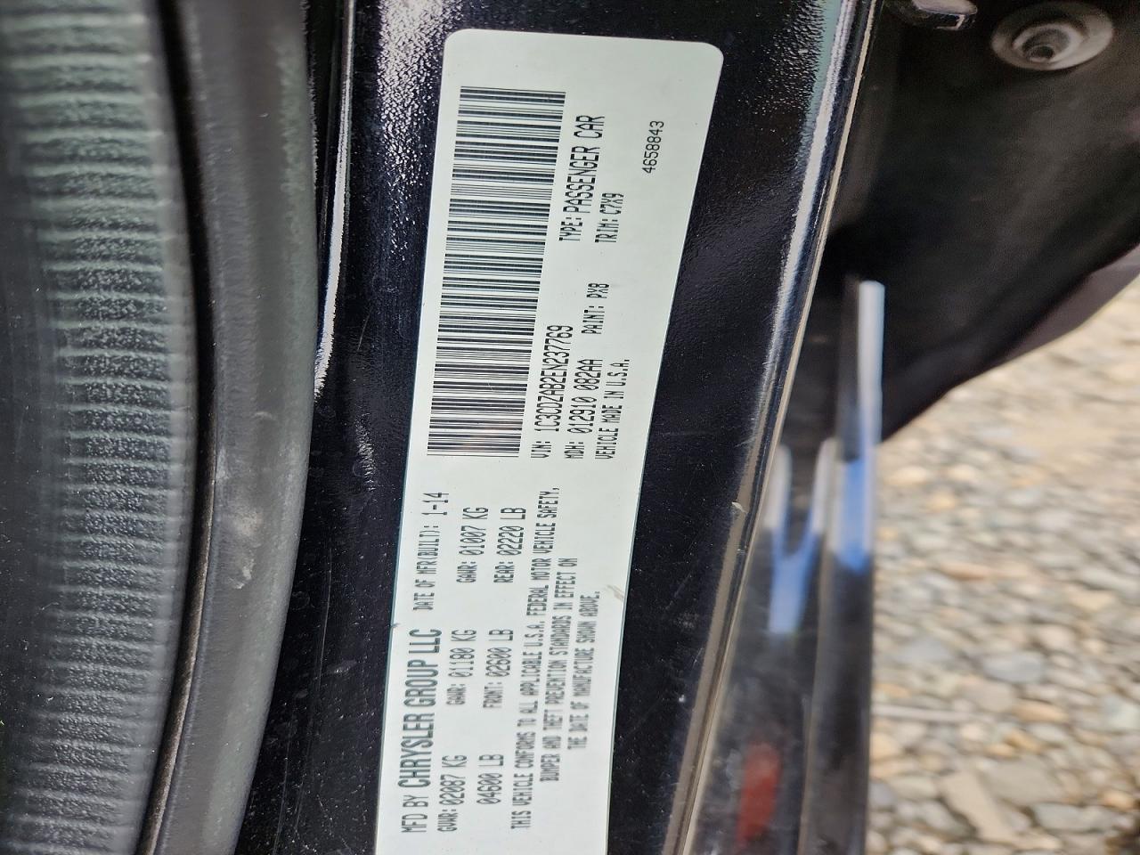 2014 Dodge Avenger Se Black vin: 1C3CDZAB2EN237769