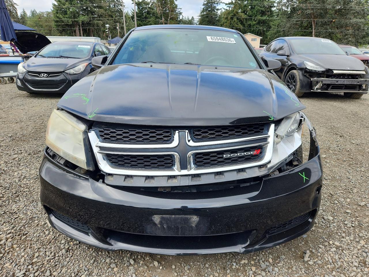 2014 Dodge Avenger Se Black vin: 1C3CDZAB2EN237769