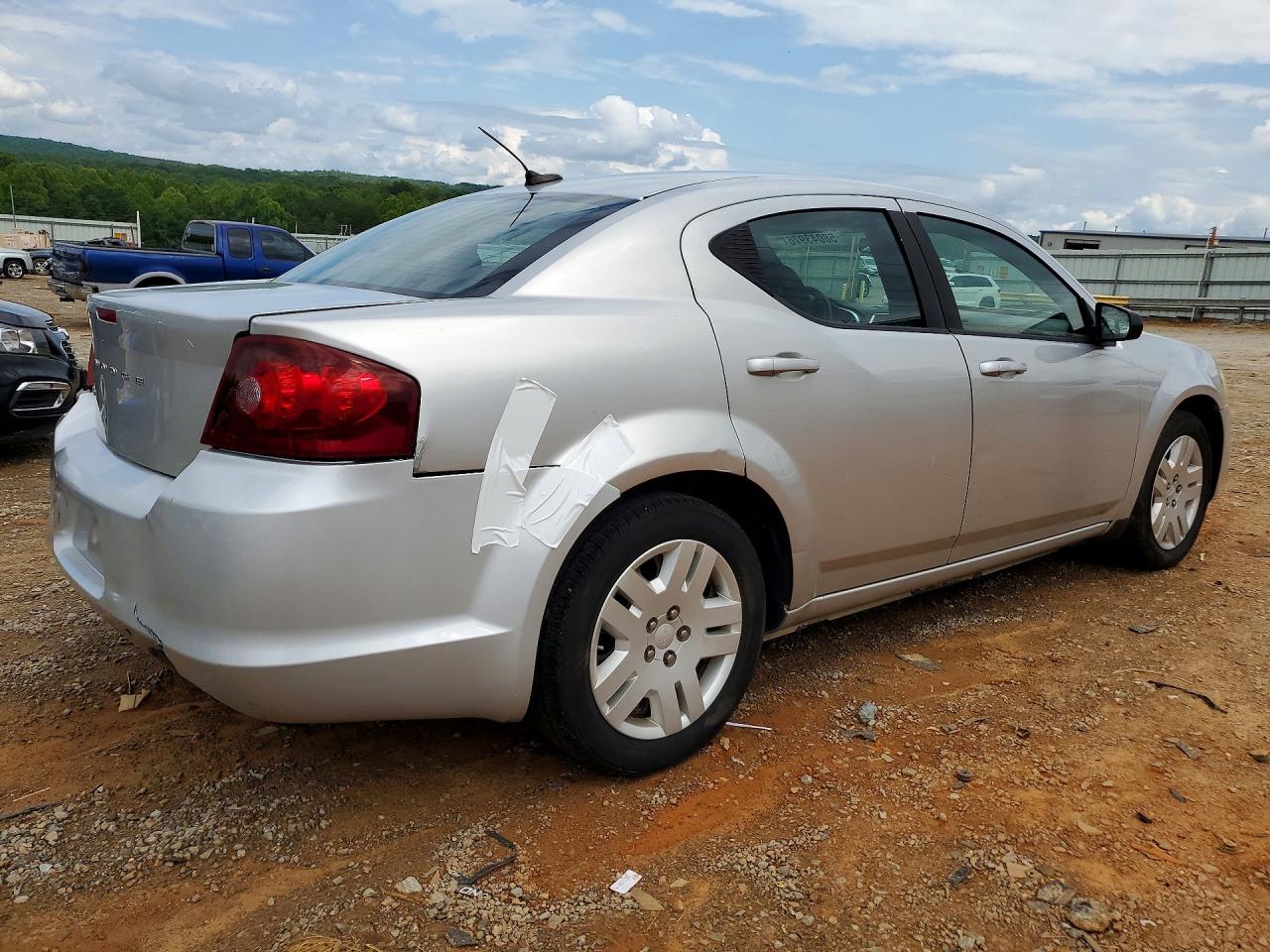 2012 Dodge Avenger Se Silver vin: 1C3CDZAB3CN102507