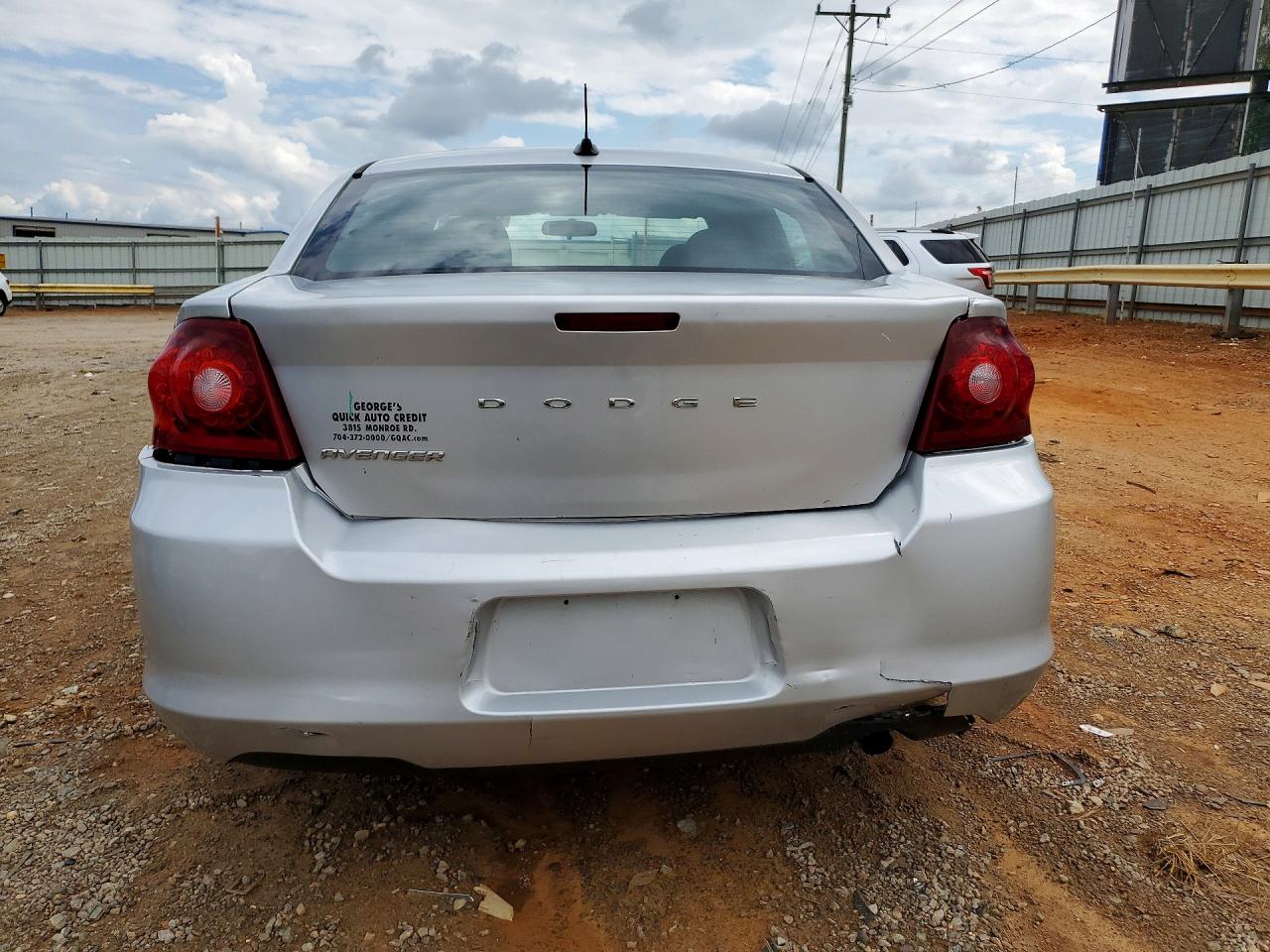 2012 Dodge Avenger Se Silver vin: 1C3CDZAB3CN102507