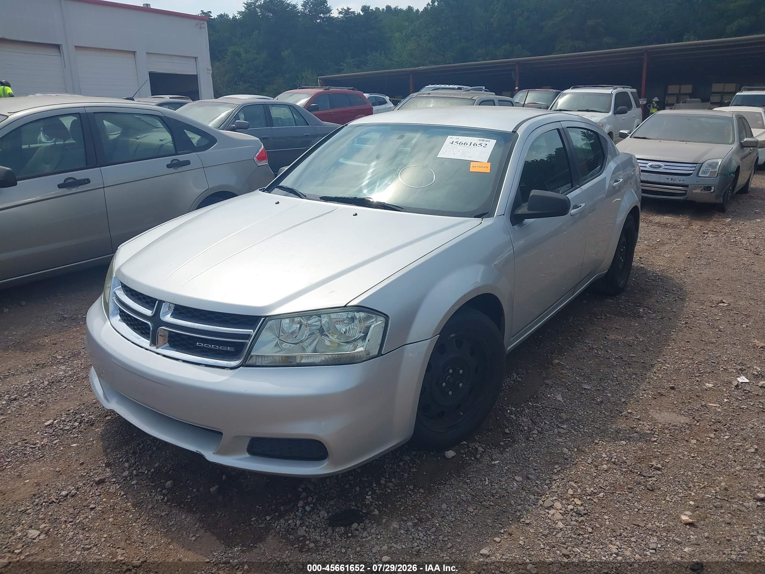 2012 Dodge Avenger Se Серебряный vin: 1C3CDZAB3CN102667