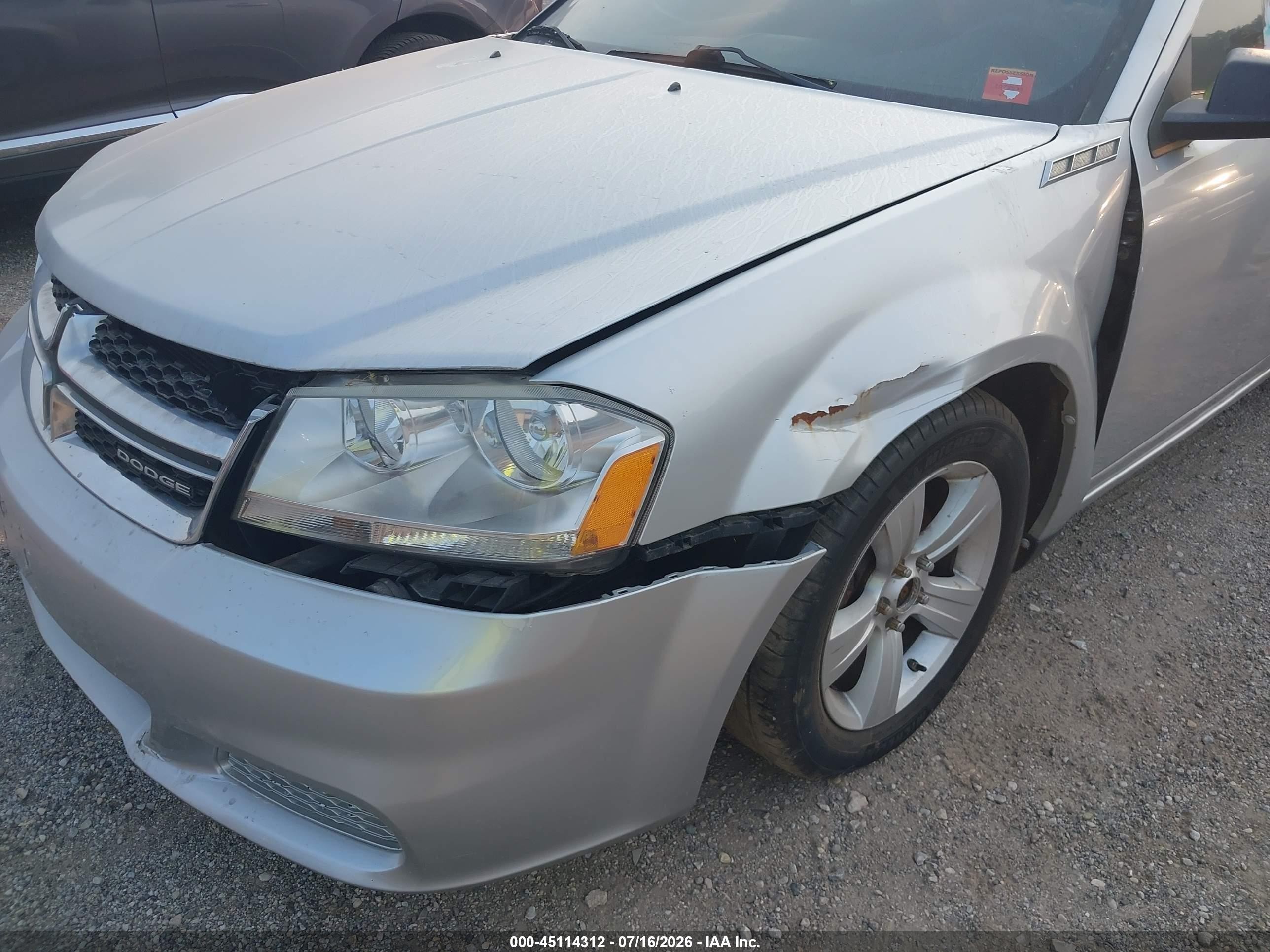 2012 Dodge Avenger Se Silver vin: 1C3CDZAB3CN126239