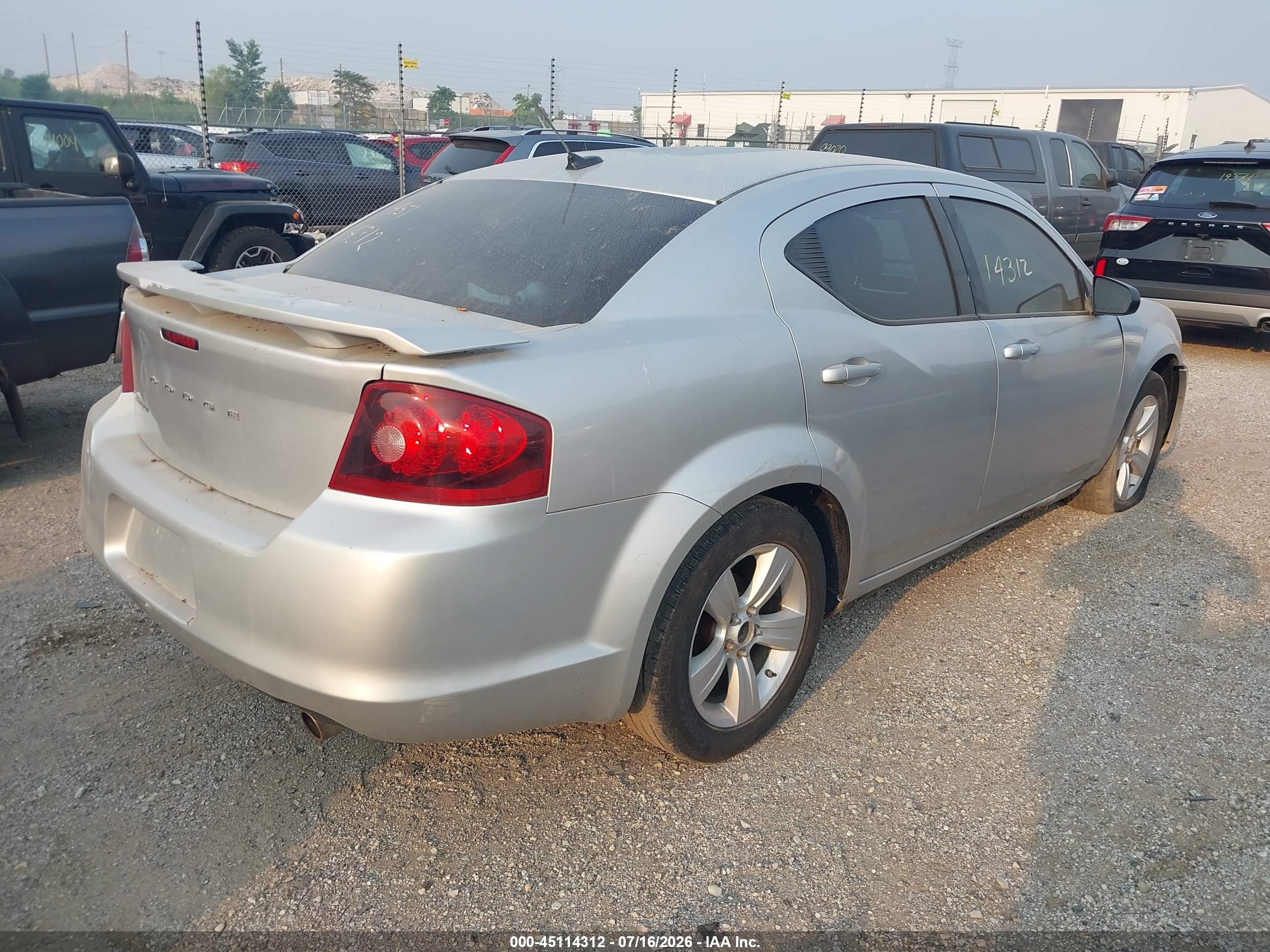 2012 Dodge Avenger Se Silver vin: 1C3CDZAB3CN126239