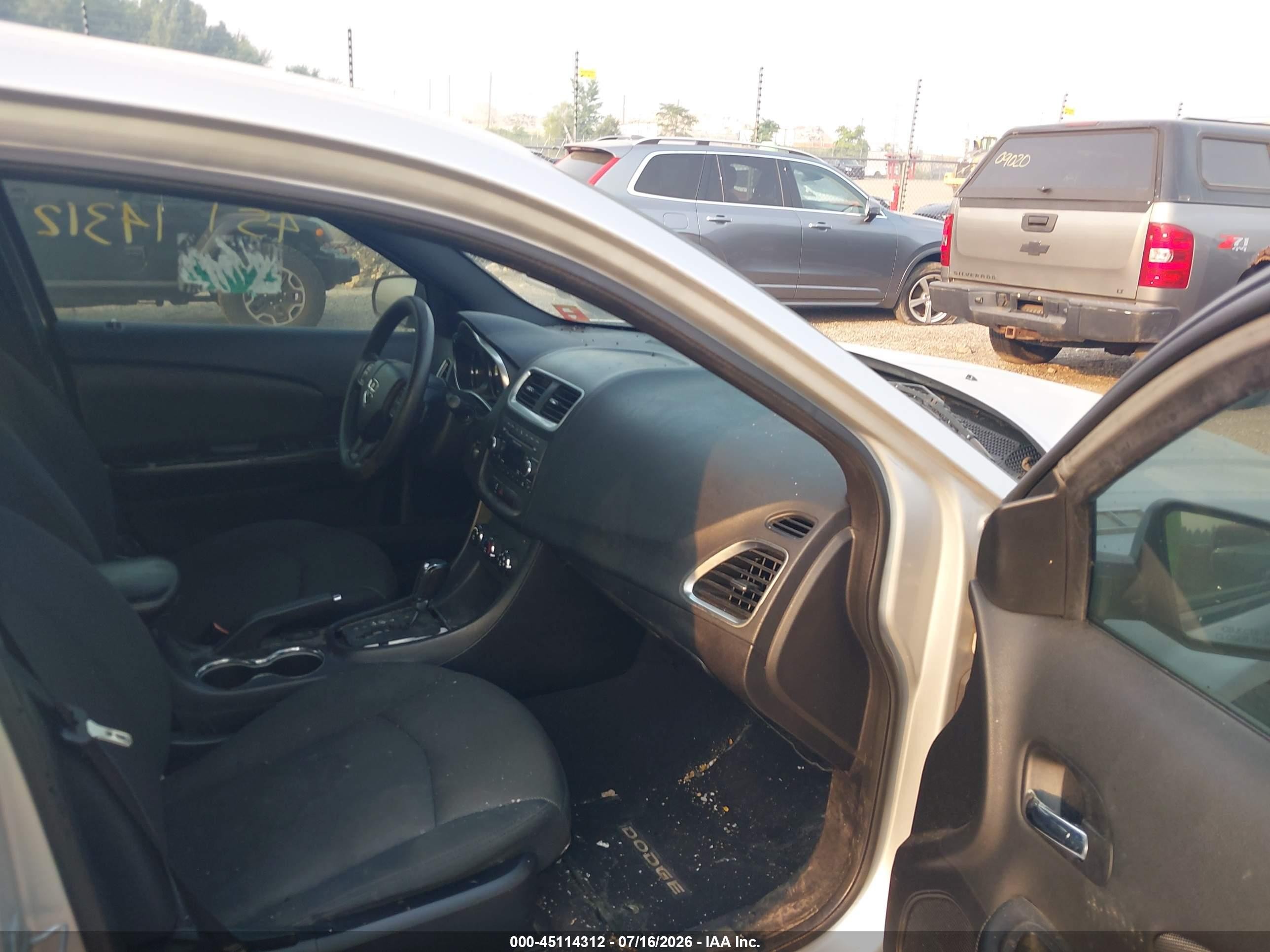 2012 Dodge Avenger Se Silver vin: 1C3CDZAB3CN126239