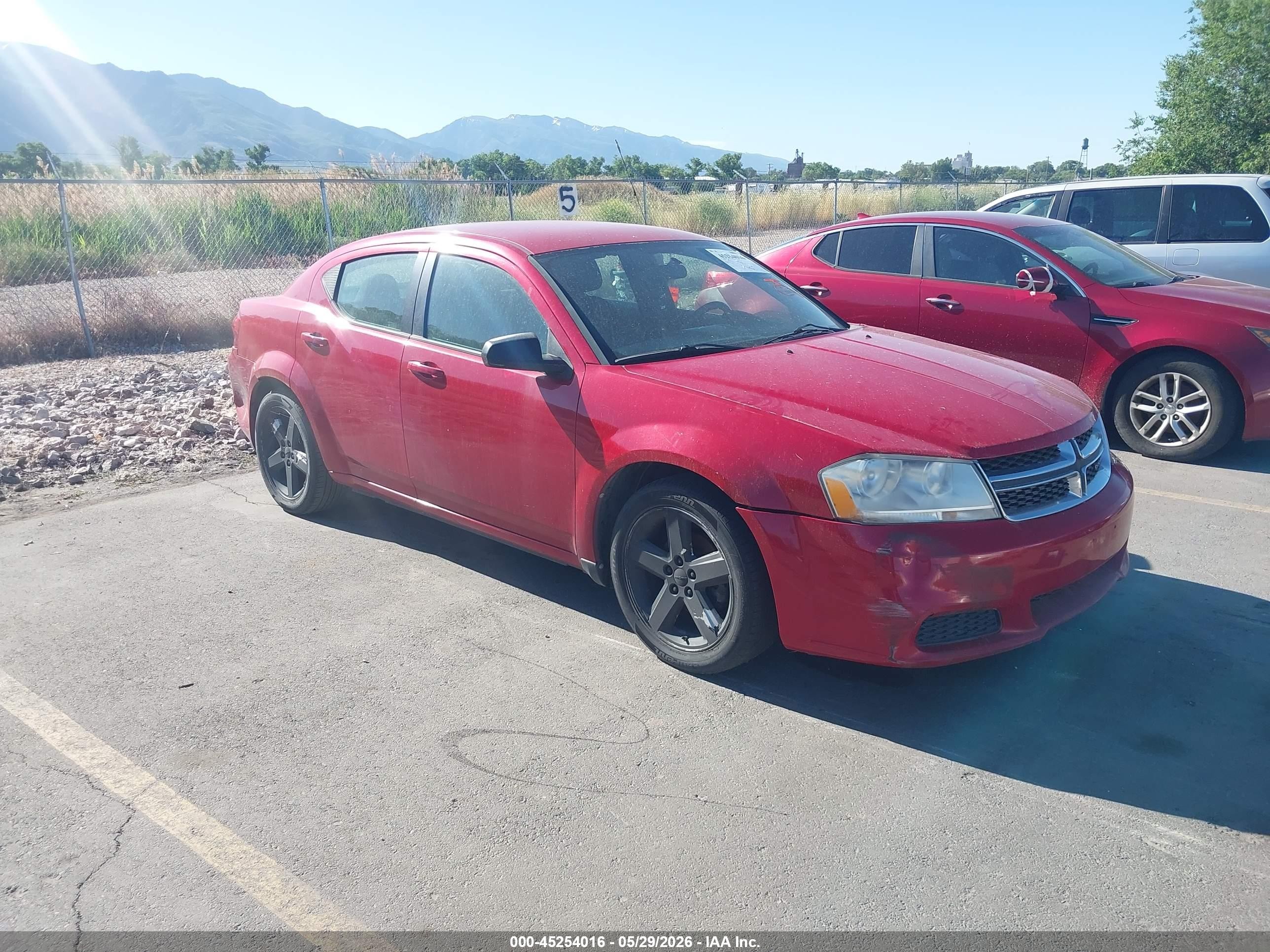 2013 Dodge Avenger Se Red vin: 1C3CDZAB3DN516954
