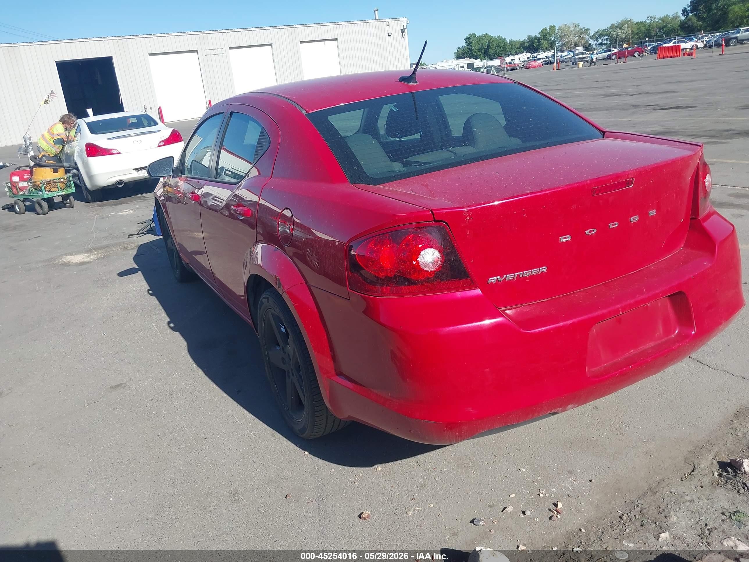 2013 Dodge Avenger Se Red vin: 1C3CDZAB3DN516954