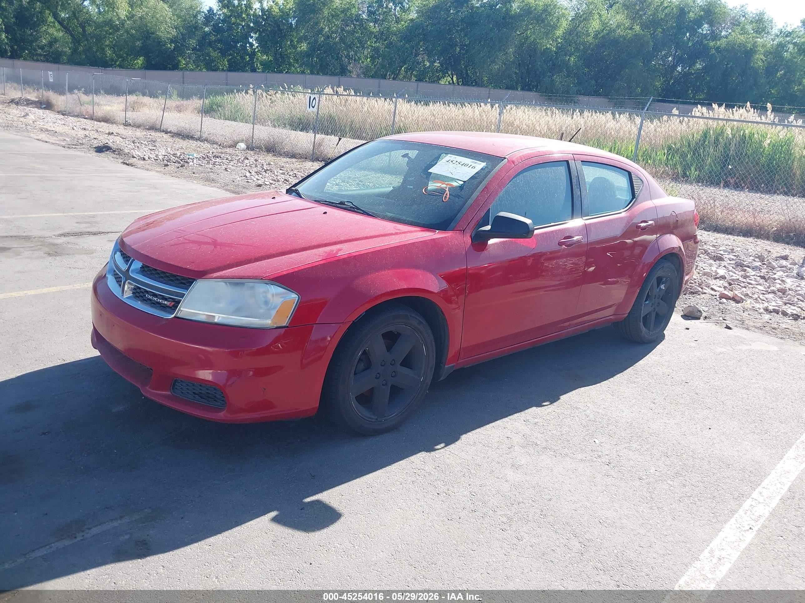 2013 Dodge Avenger Se Red vin: 1C3CDZAB3DN516954