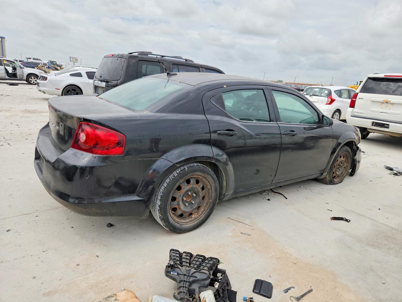 2013 Dodge Avenger Se Black vin: 1C3CDZAB3DN610672