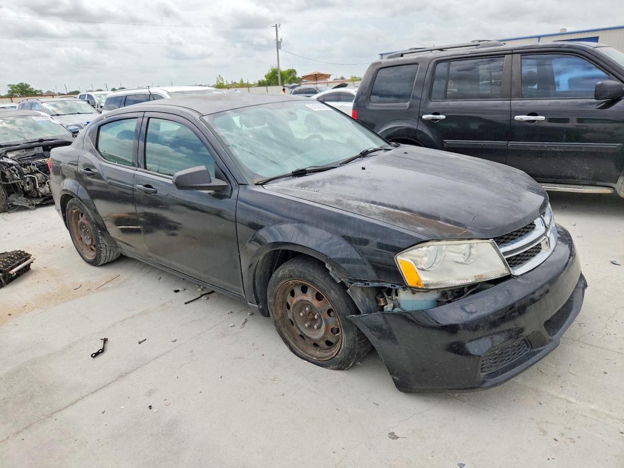 2013 Dodge Avenger Se Black vin: 1C3CDZAB3DN610672